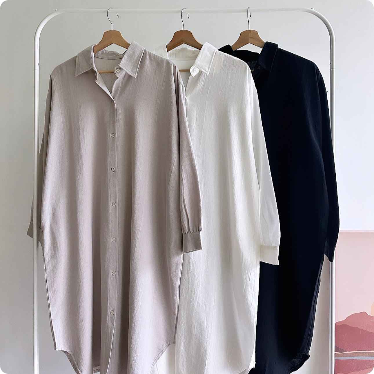 Zia oversized midi shirt