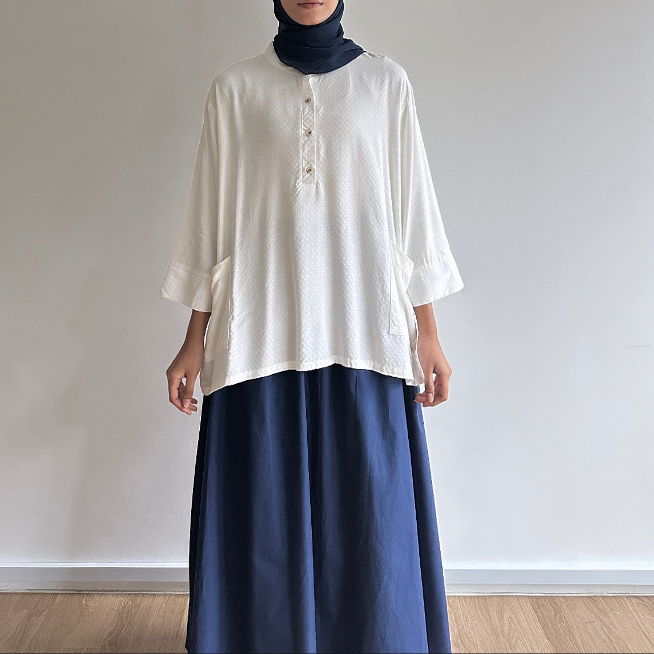 Wren button oversized blouse
