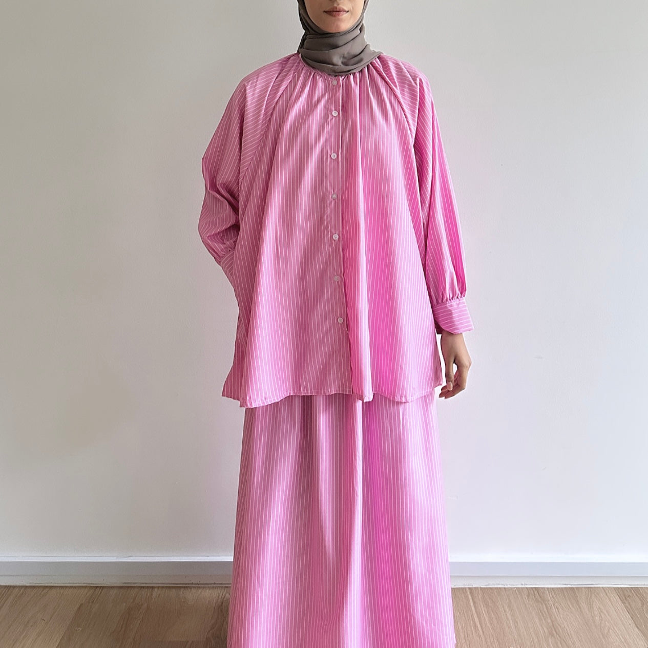 Clara stripe skirt set