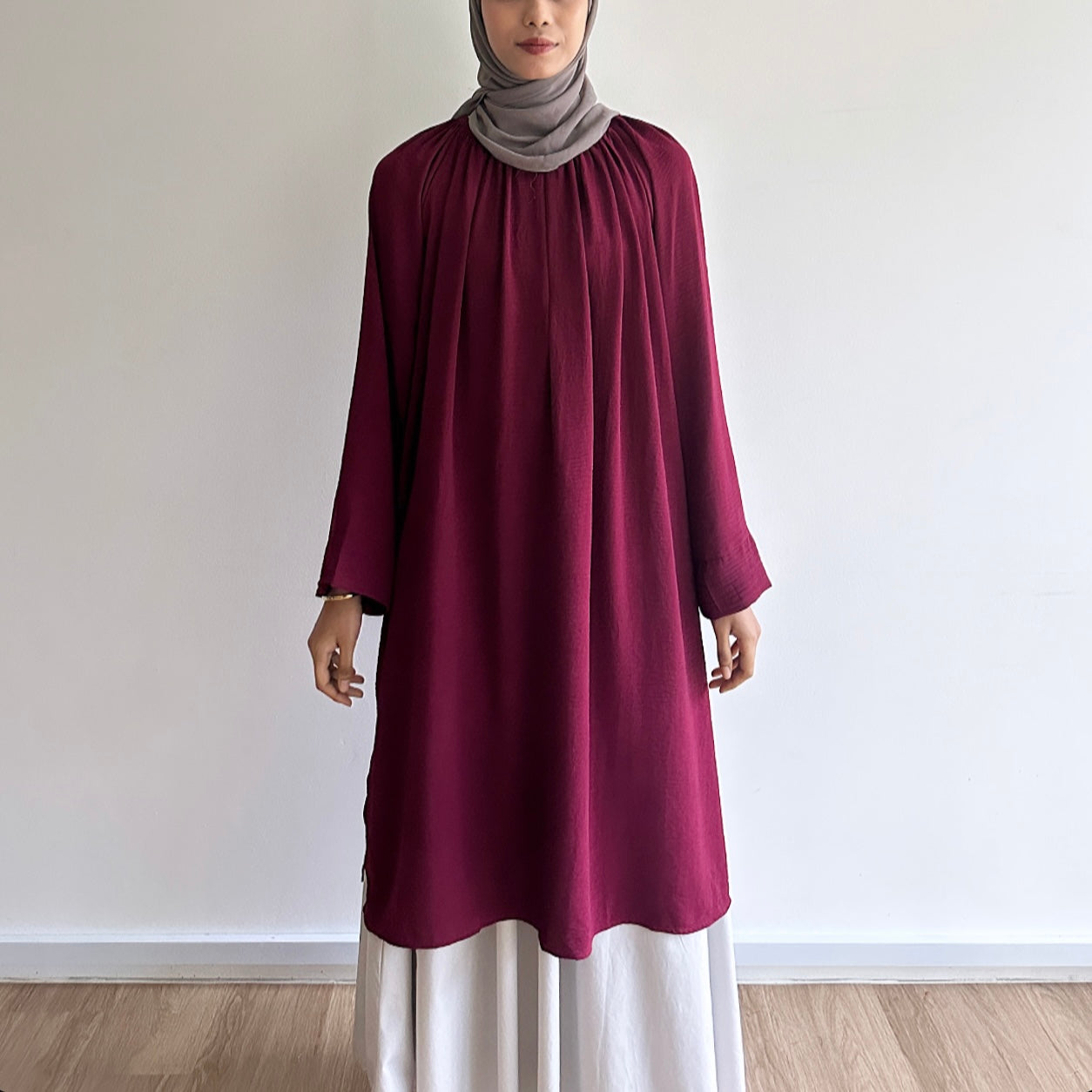 Mila basic raglan long tunic