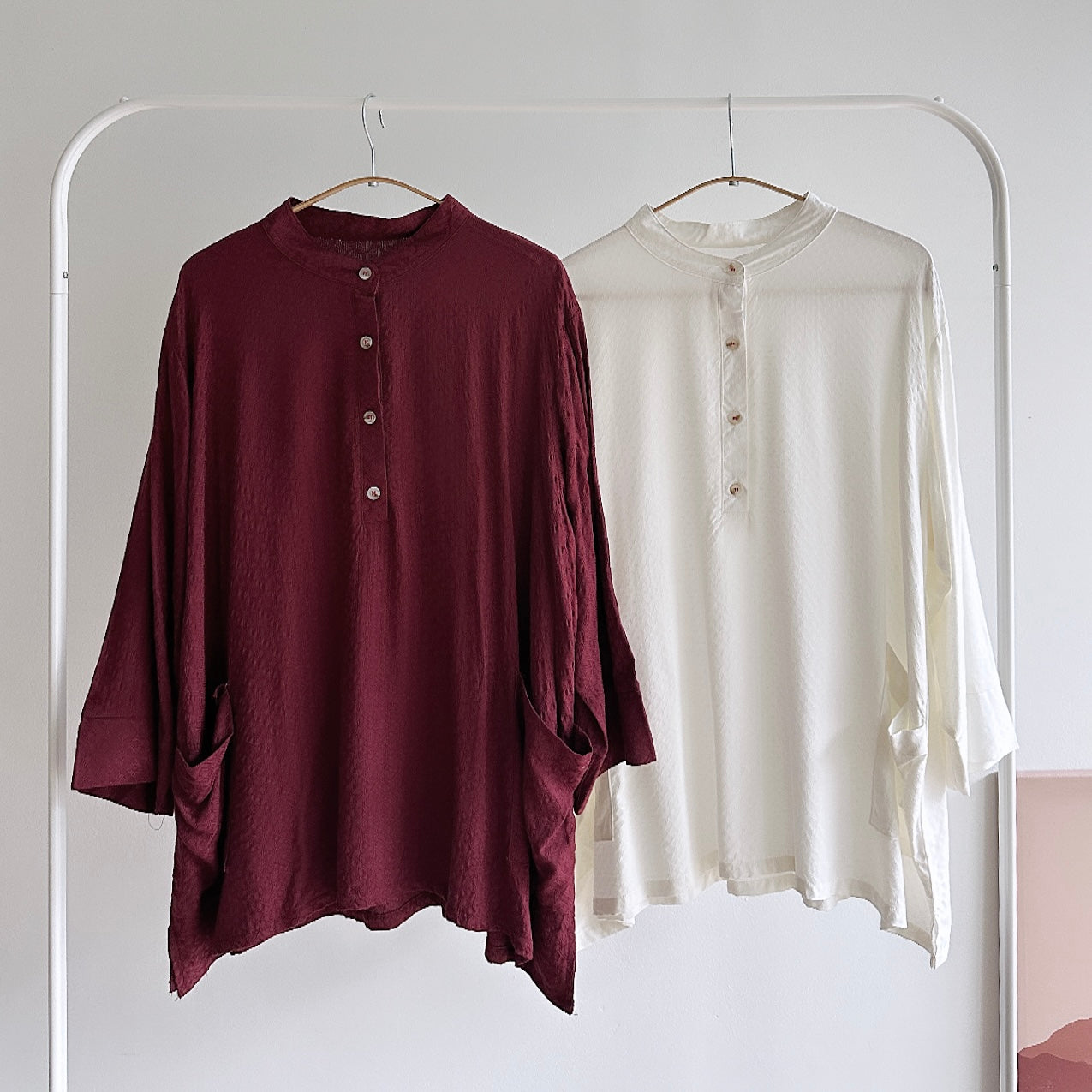 Wren button oversized blouse