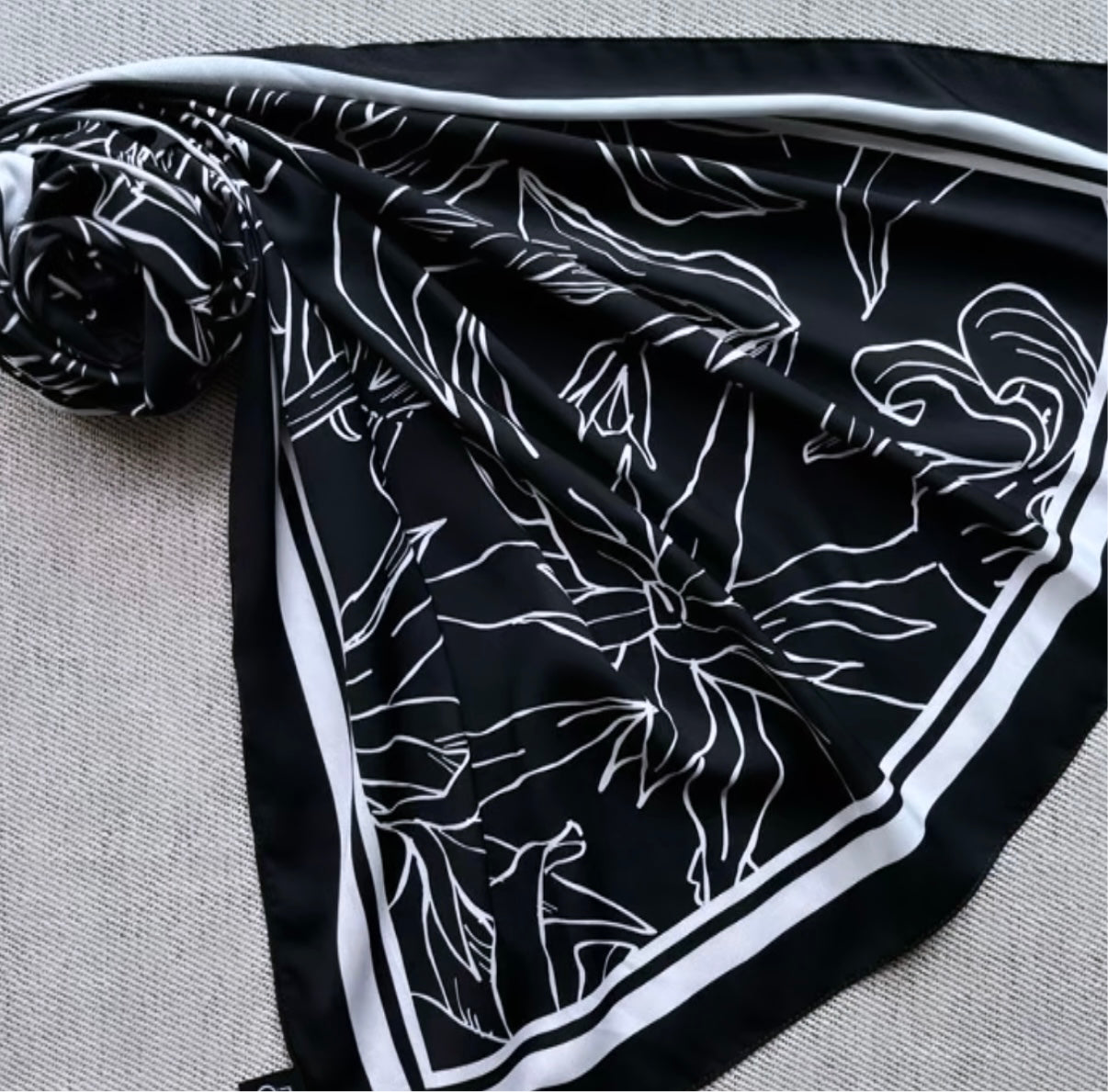 Floral printed long shawl