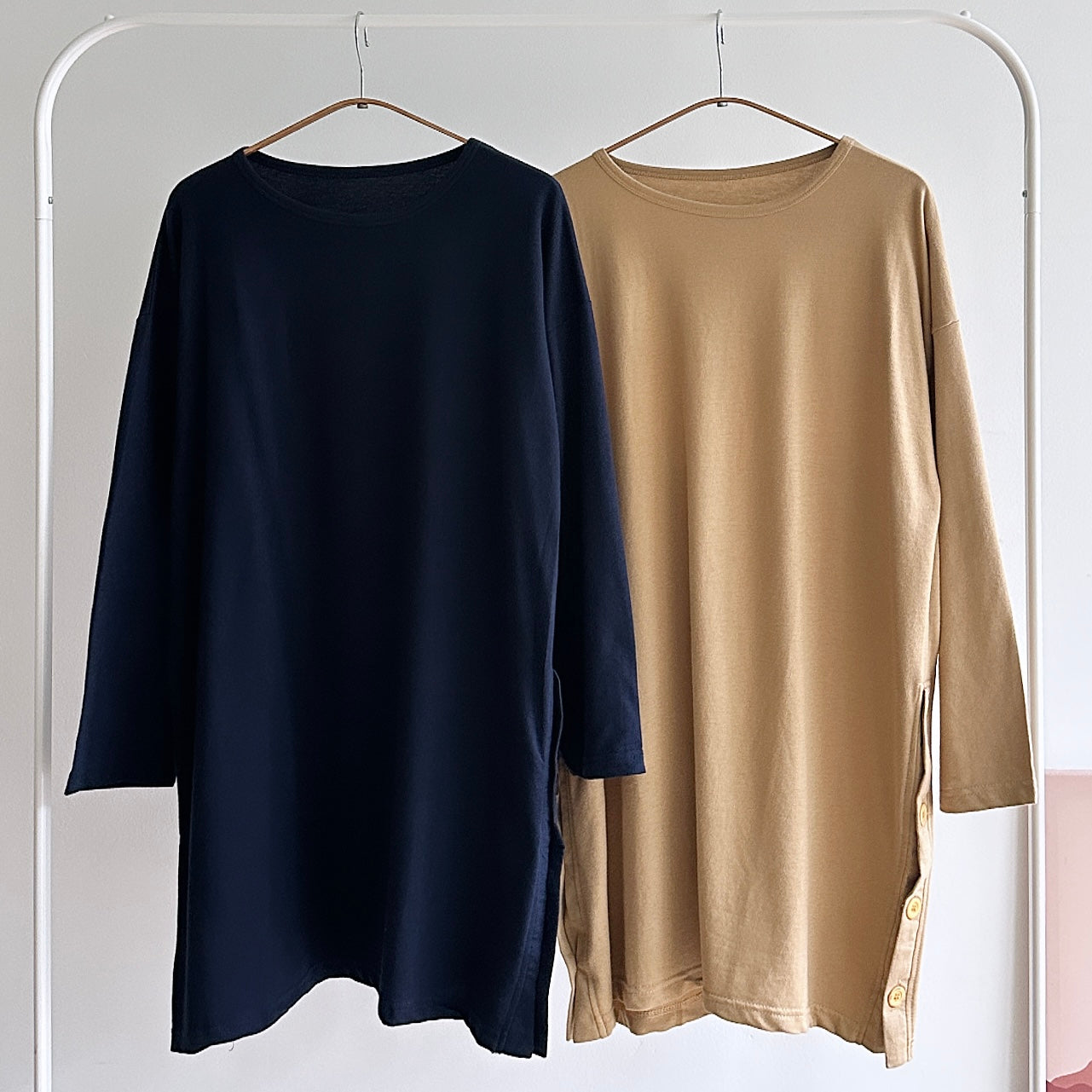 Ella long side button blouse