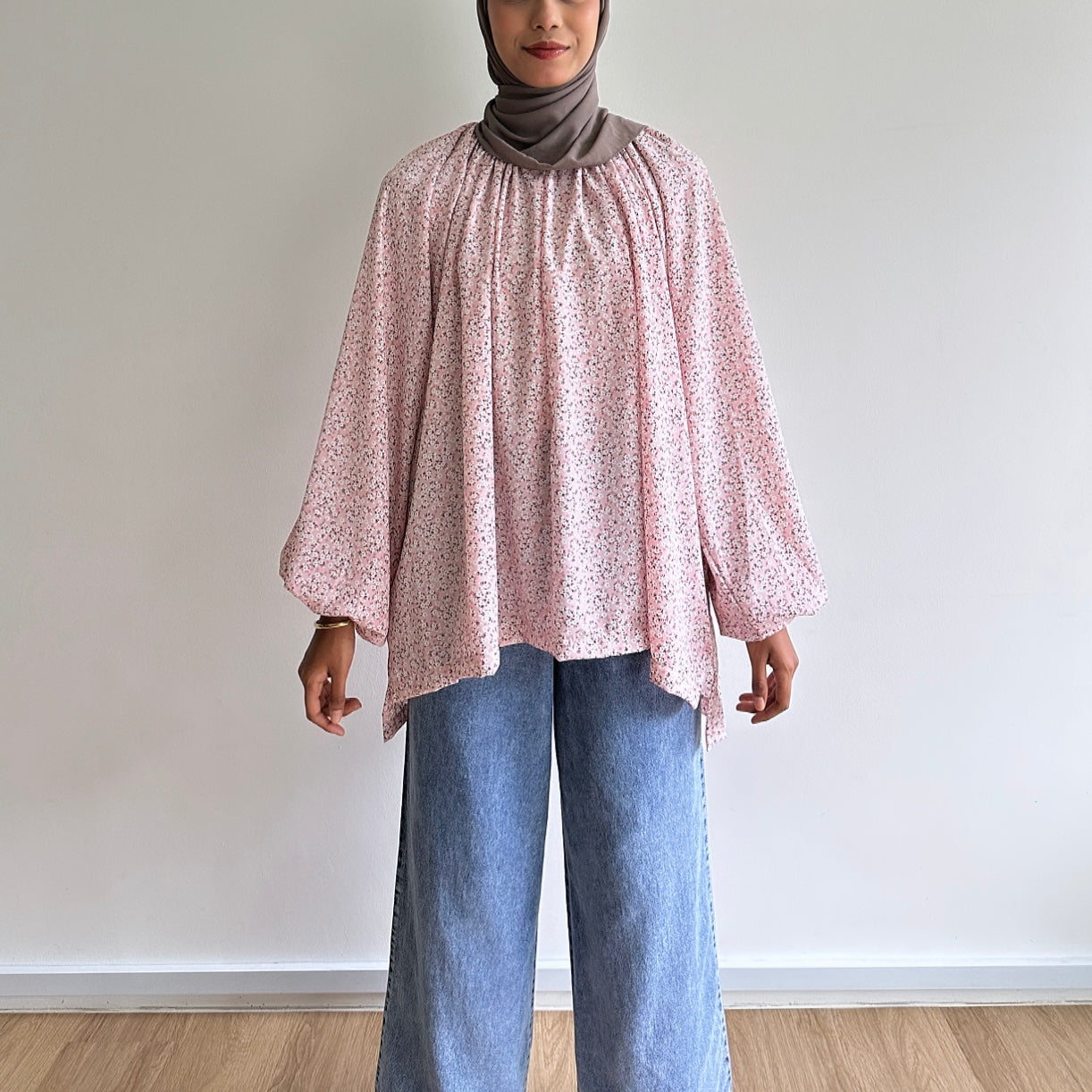 Fleurine puffy sleeve blouse