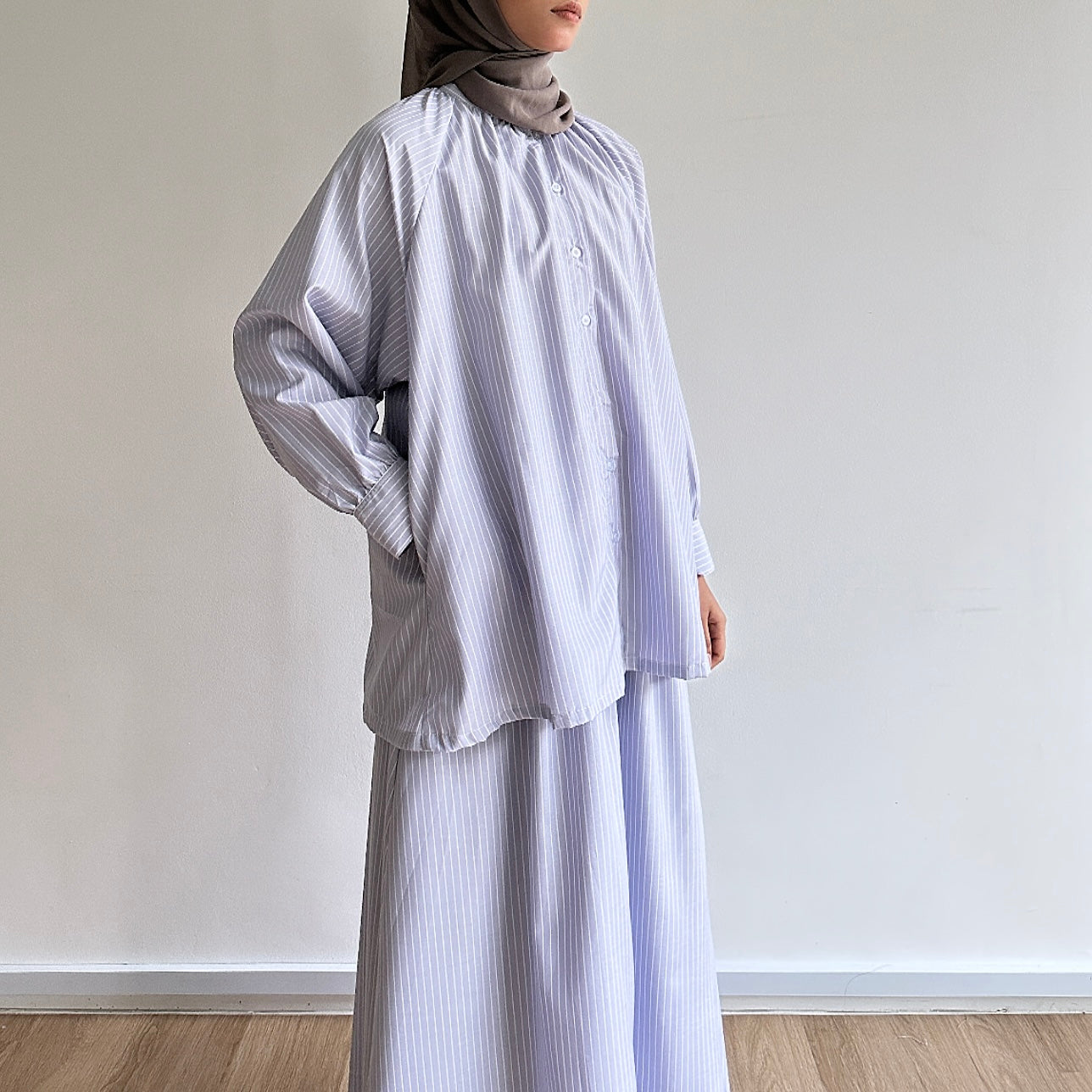 Clara stripe skirt set