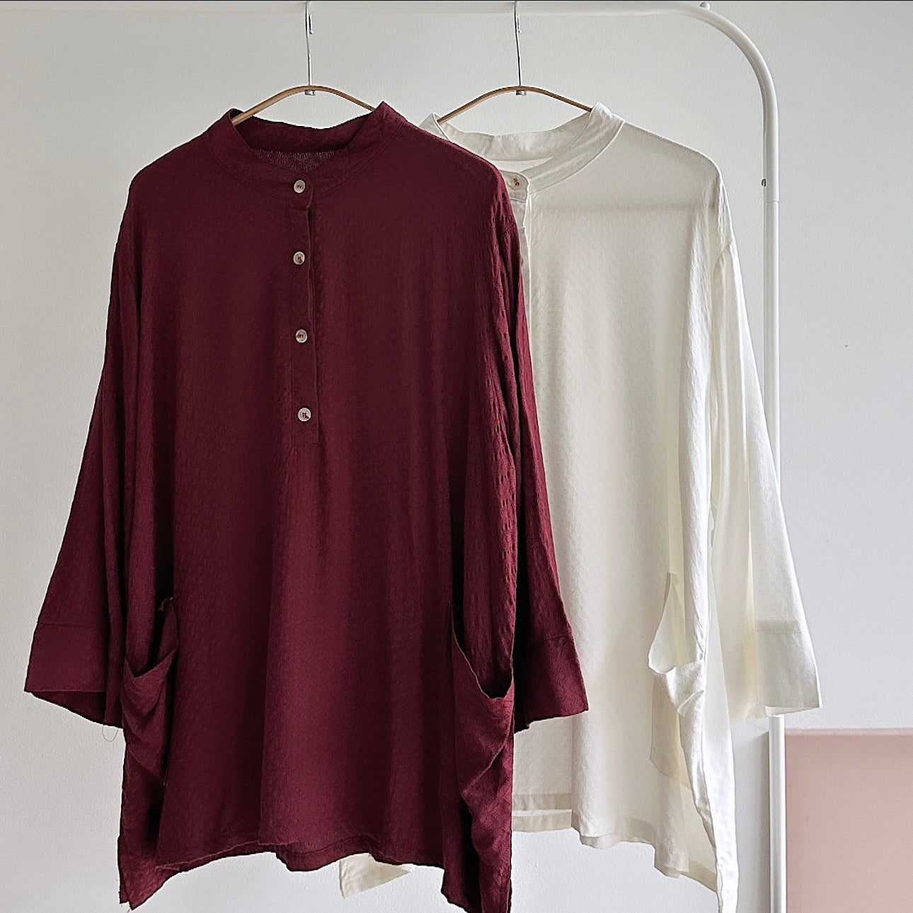 Wren button oversized blouse
