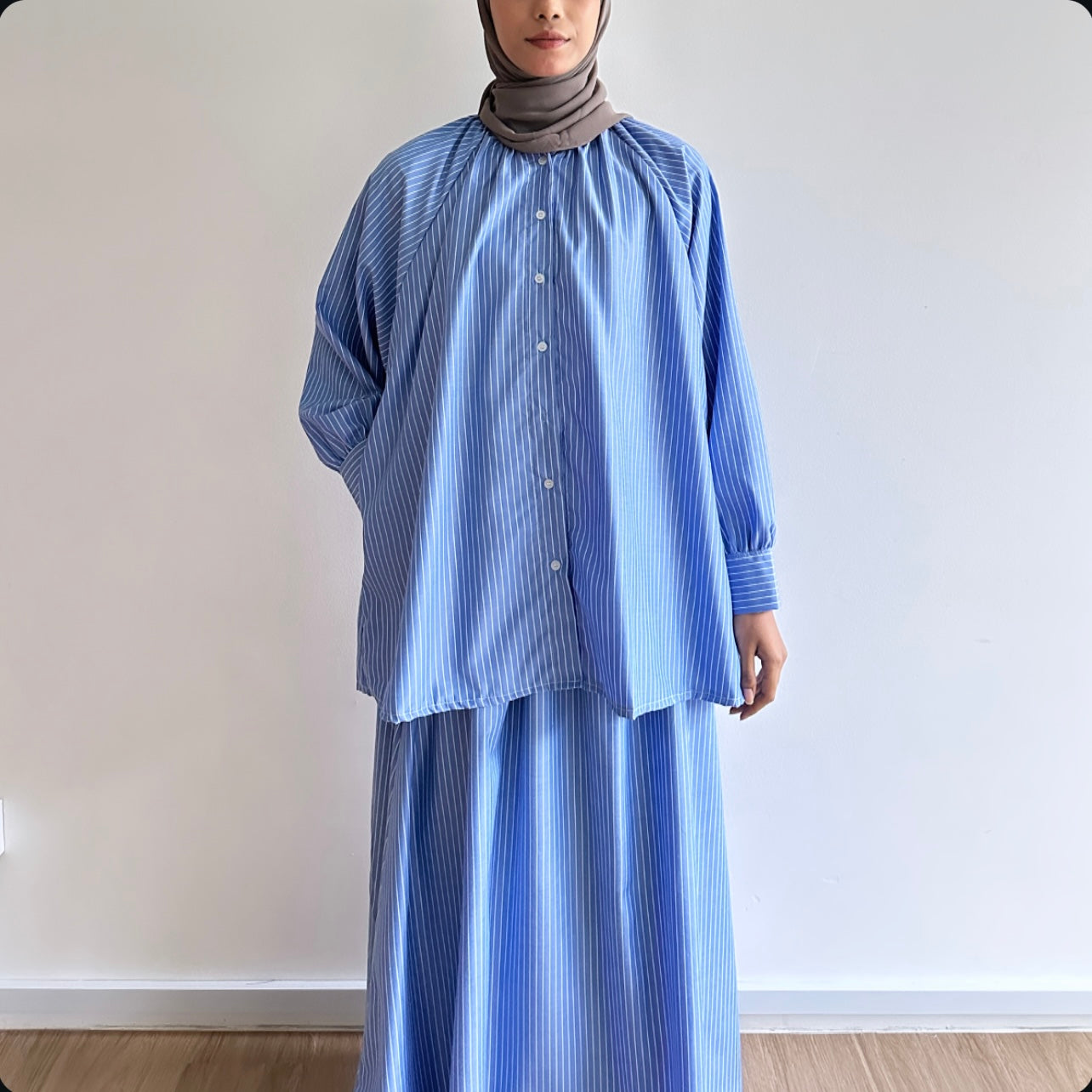 Clara stripe skirt set