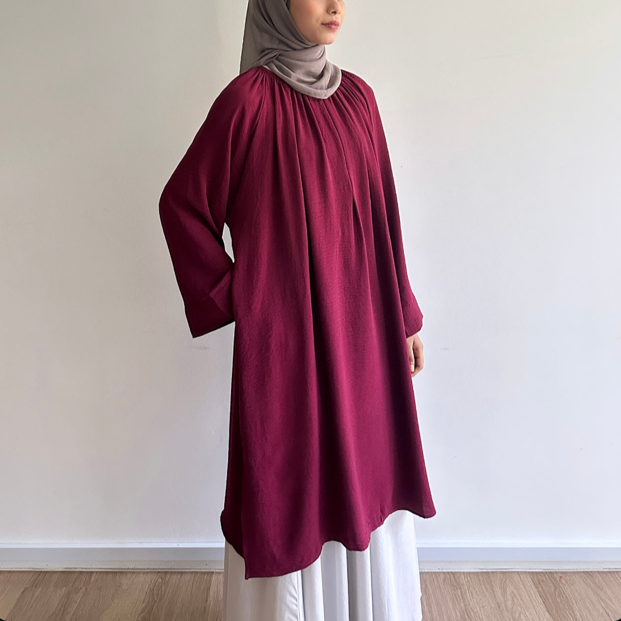 Mila basic raglan long tunic