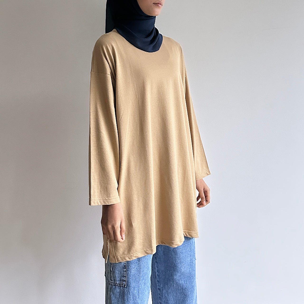 Ella long side button blouse