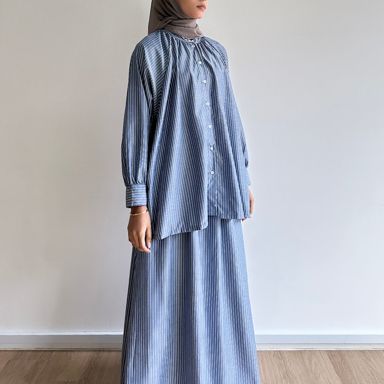 Clara stripe skirt set