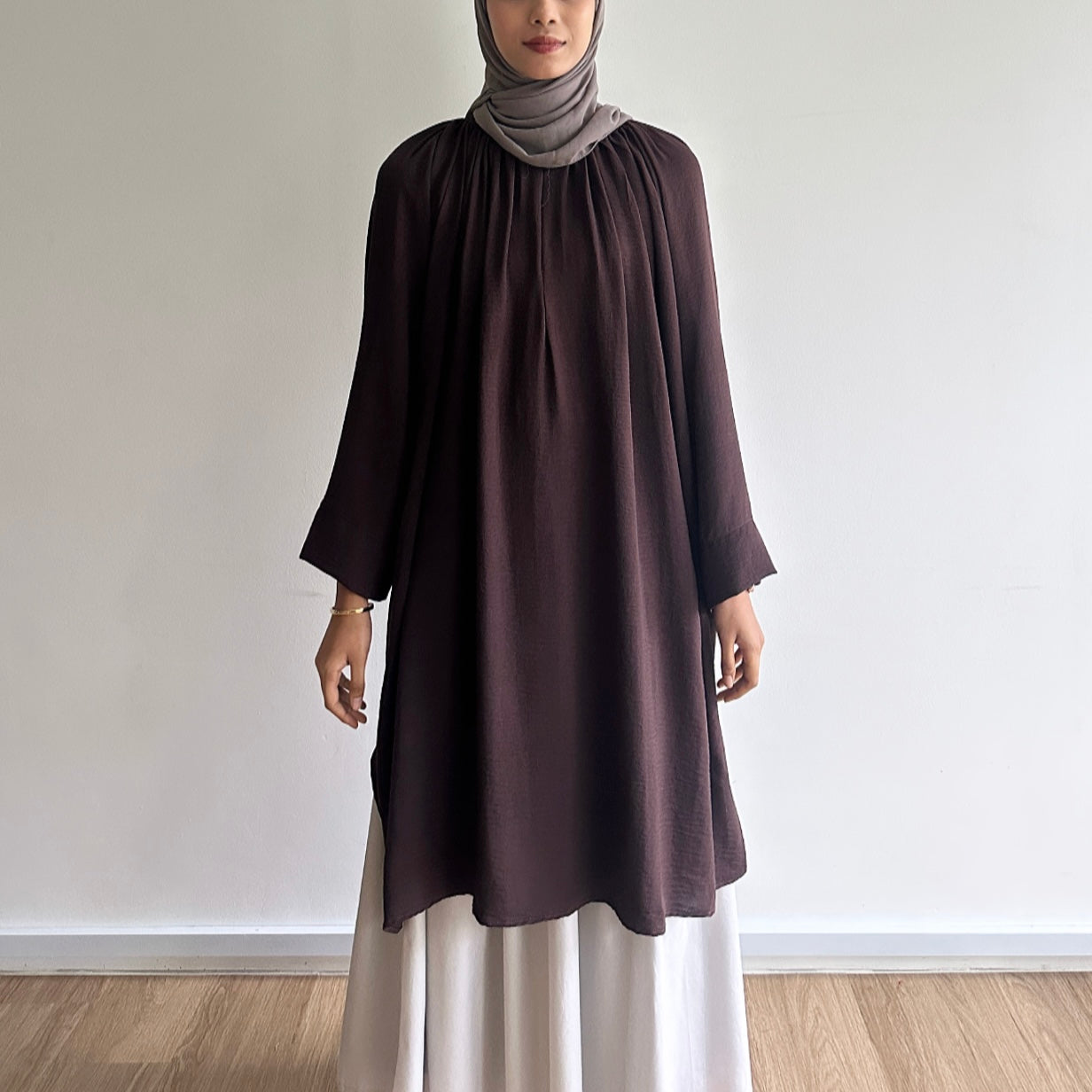 Mila basic raglan long tunic