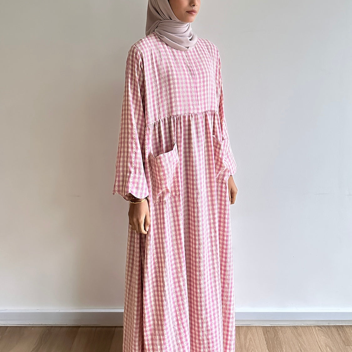 Caryn gingham maxi dress