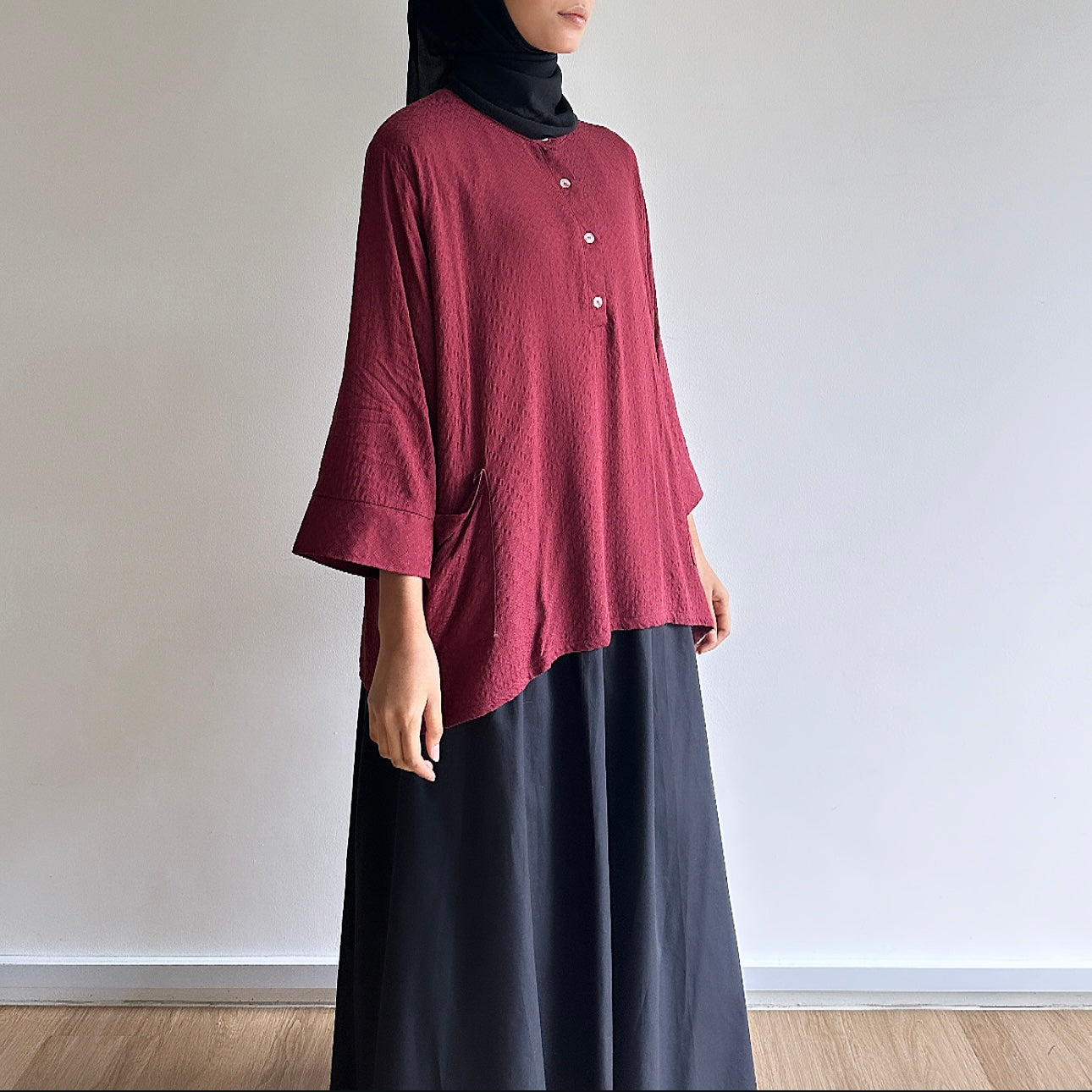 Wren button oversized blouse