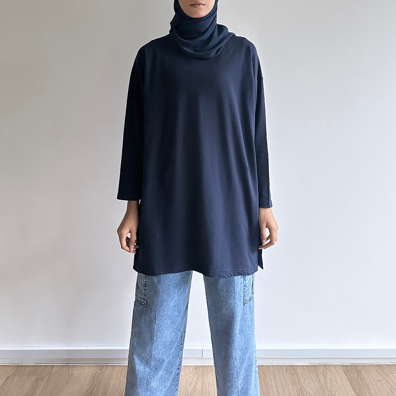 Ella long side button blouse