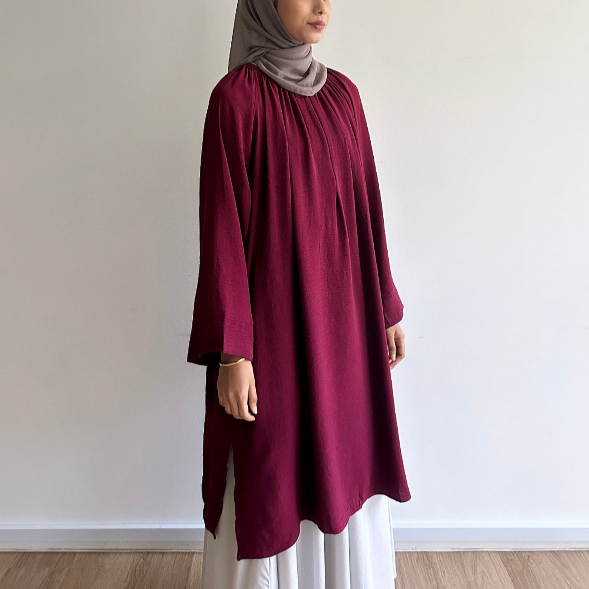 Mila basic raglan long tunic