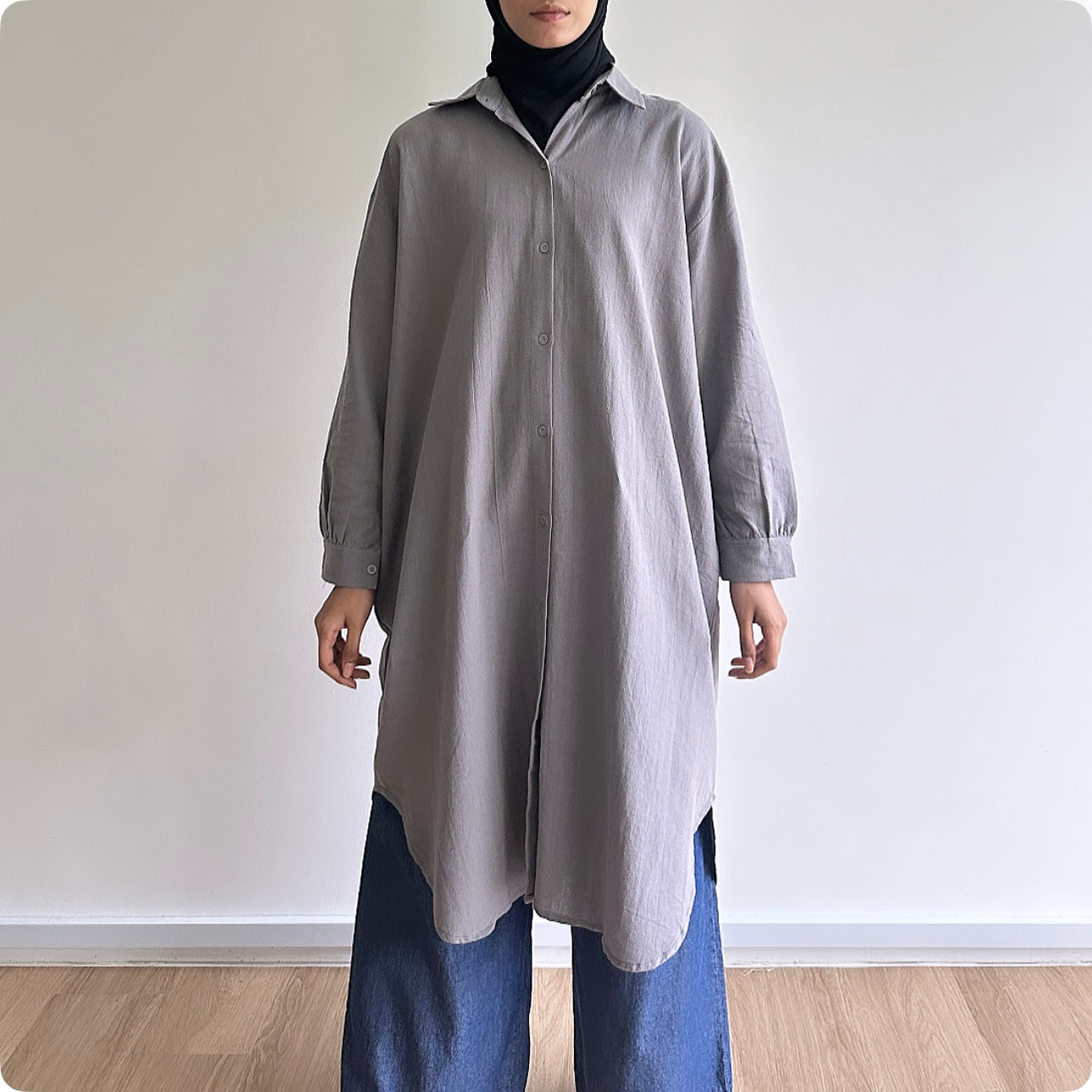 Zia oversized midi shirt