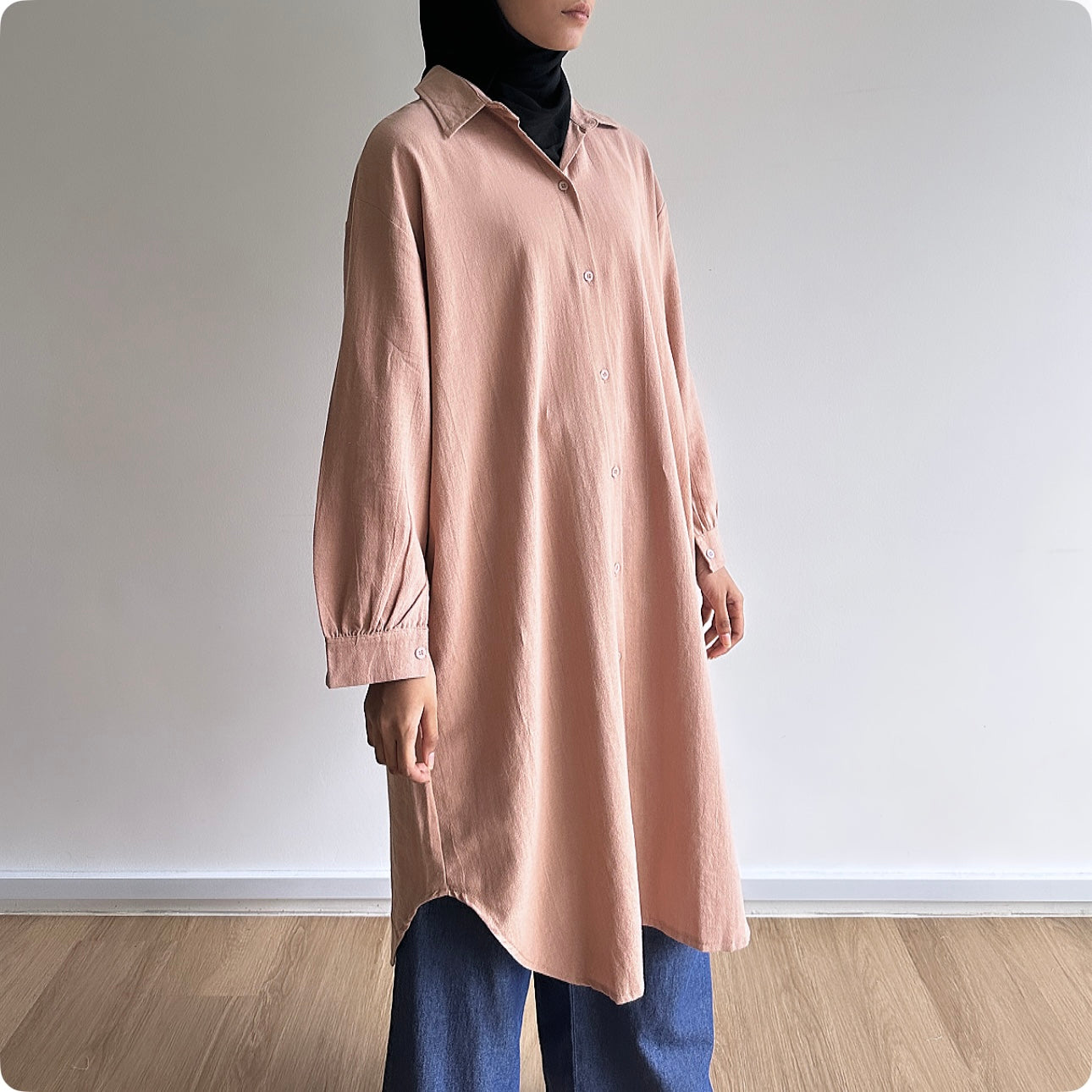 Zia oversized midi shirt