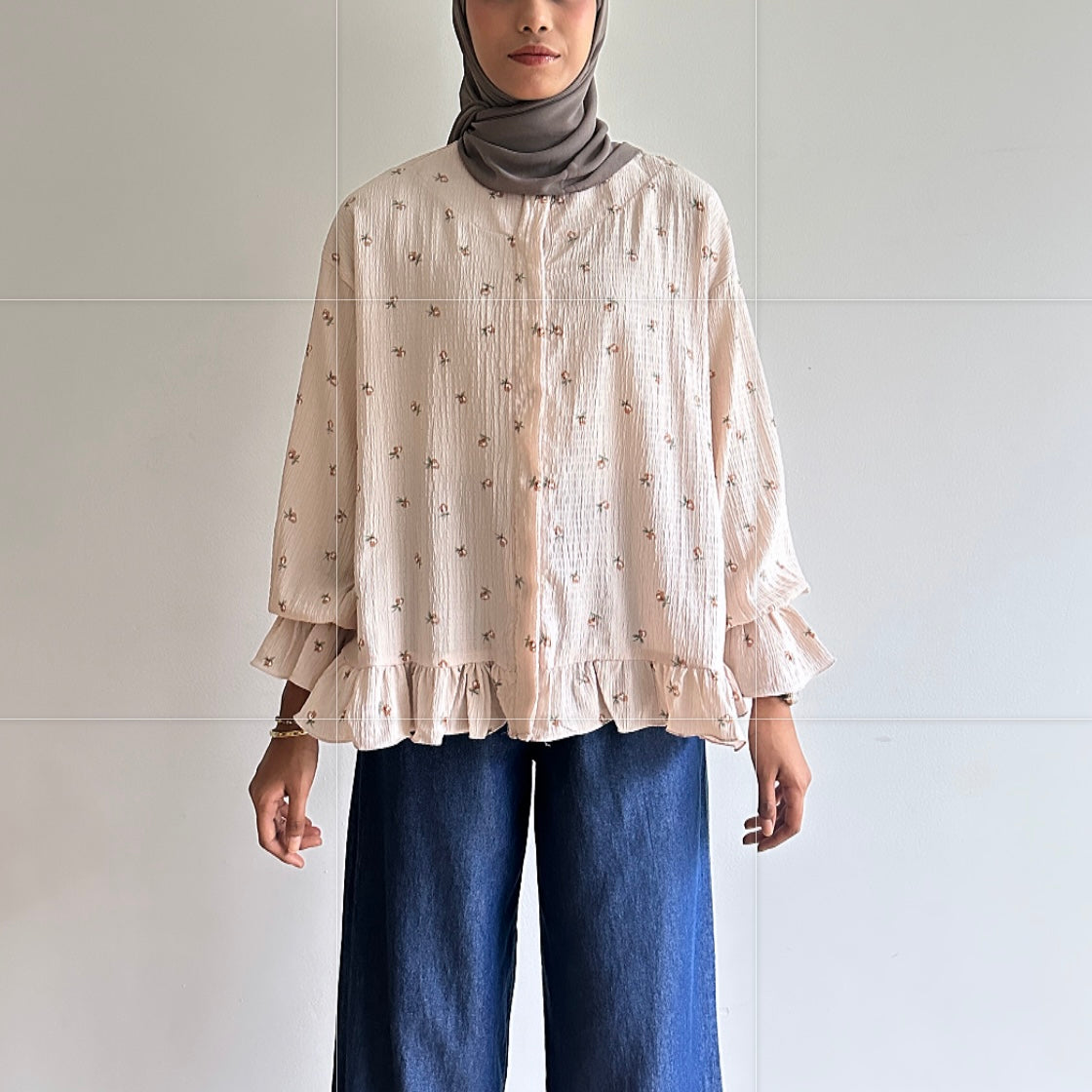 Gwen floral ruffle blouse