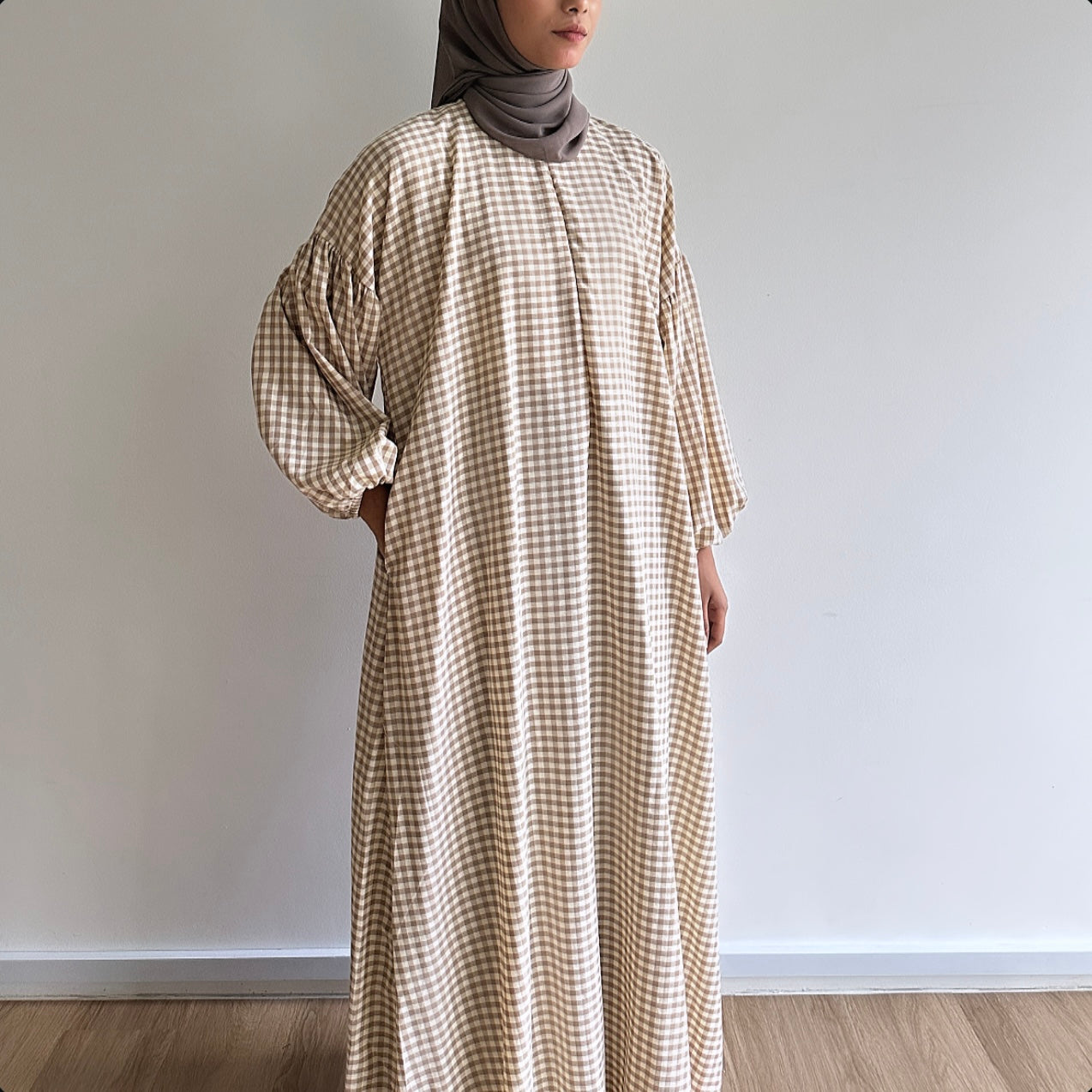 Kayla puffy sleeve dress