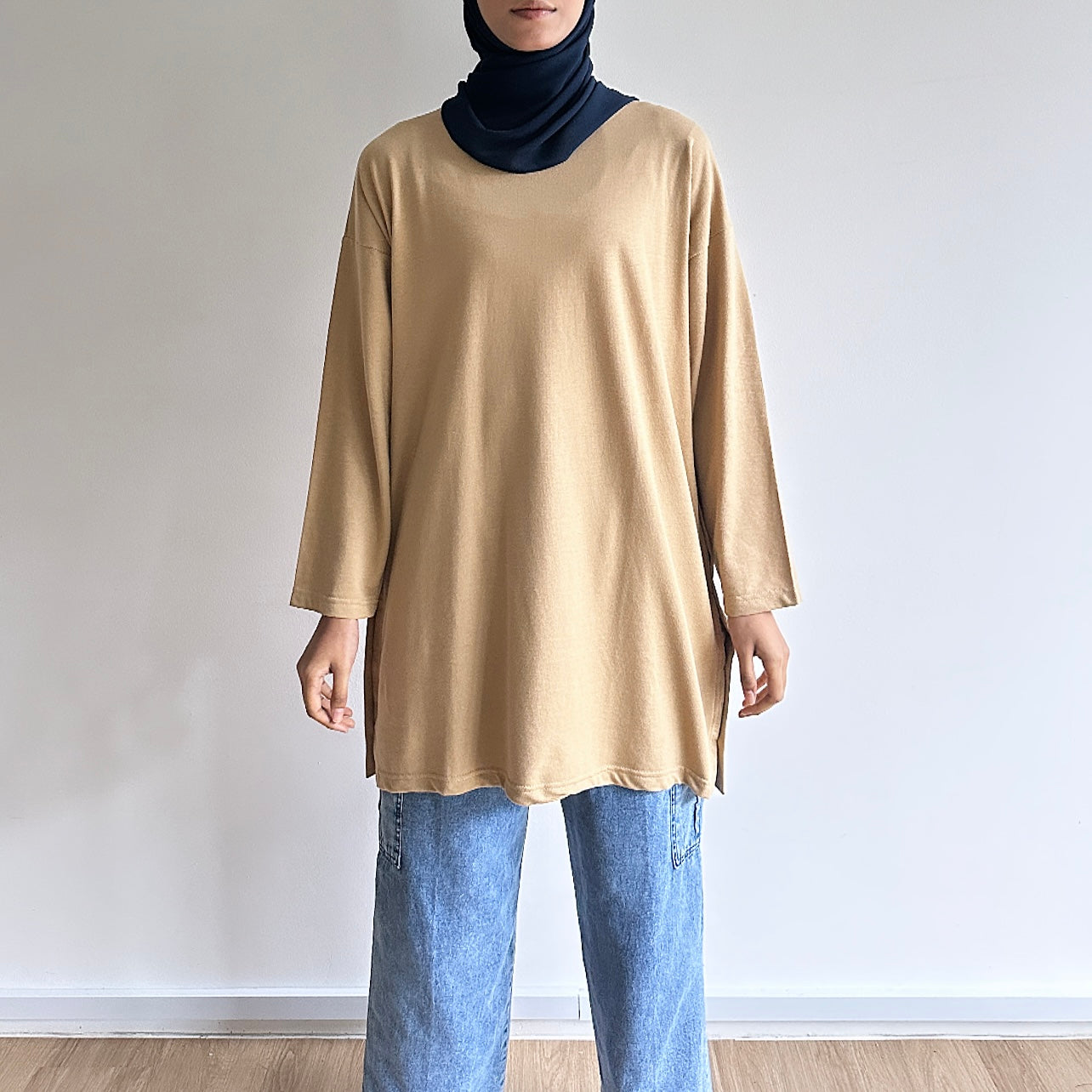 Ella long side button blouse