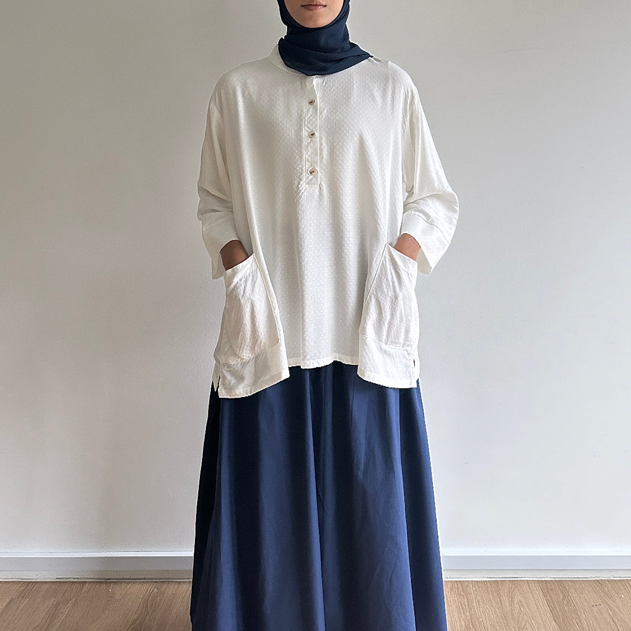 Wren button oversized blouse