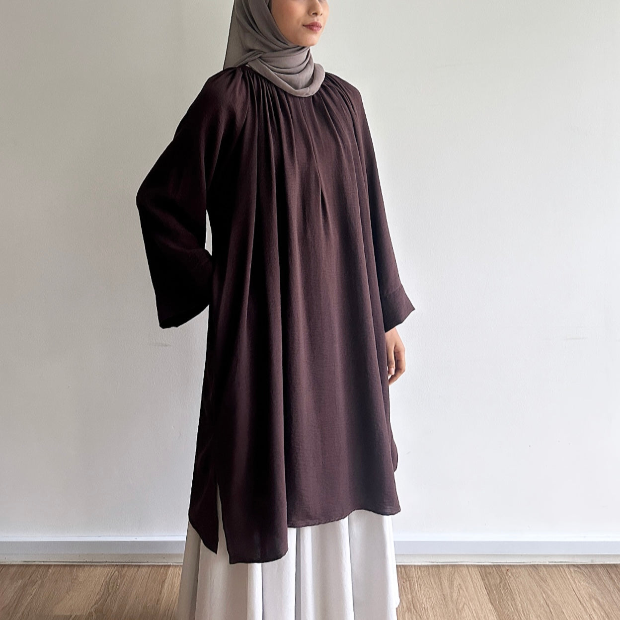 Mila basic raglan long tunic