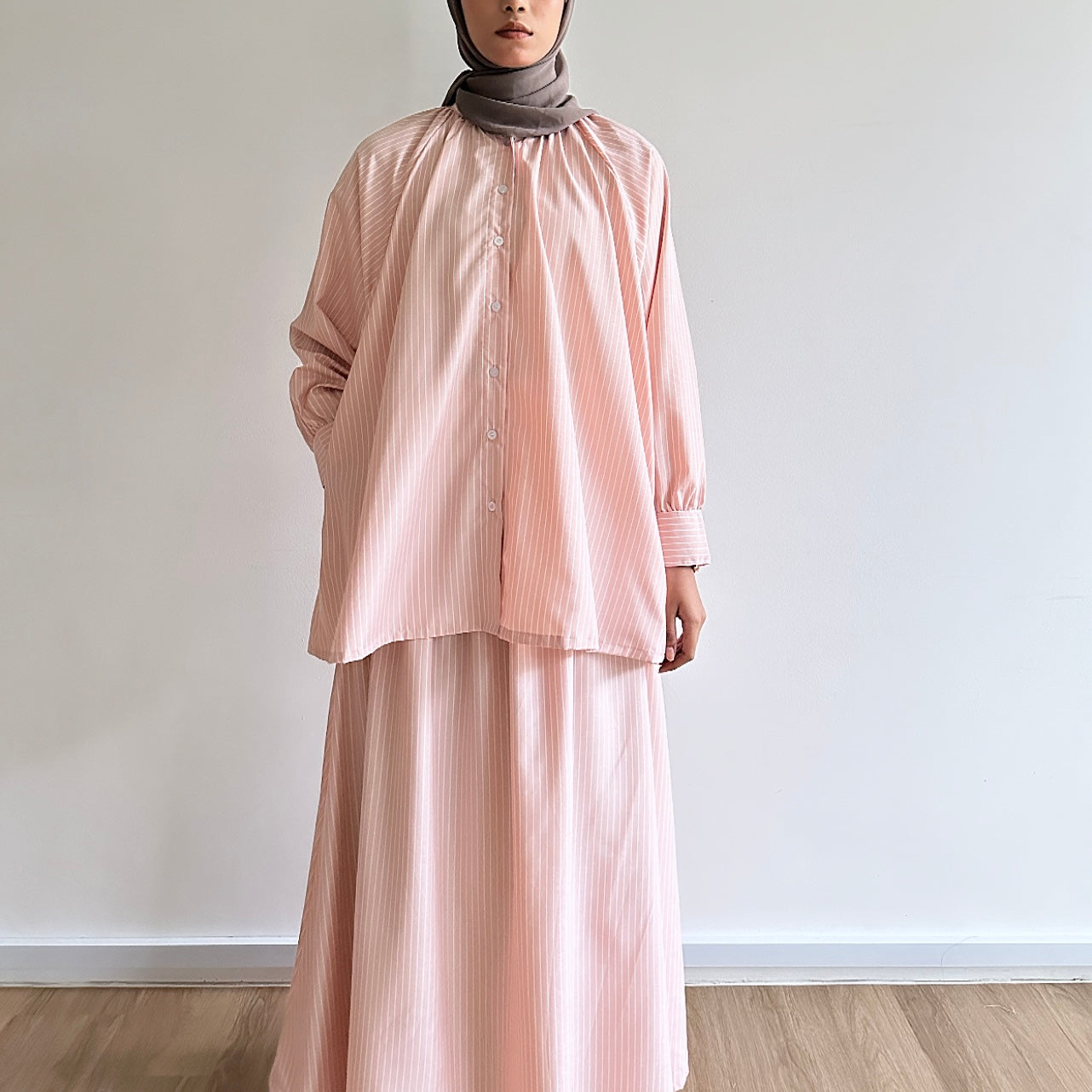 Clara stripe skirt set