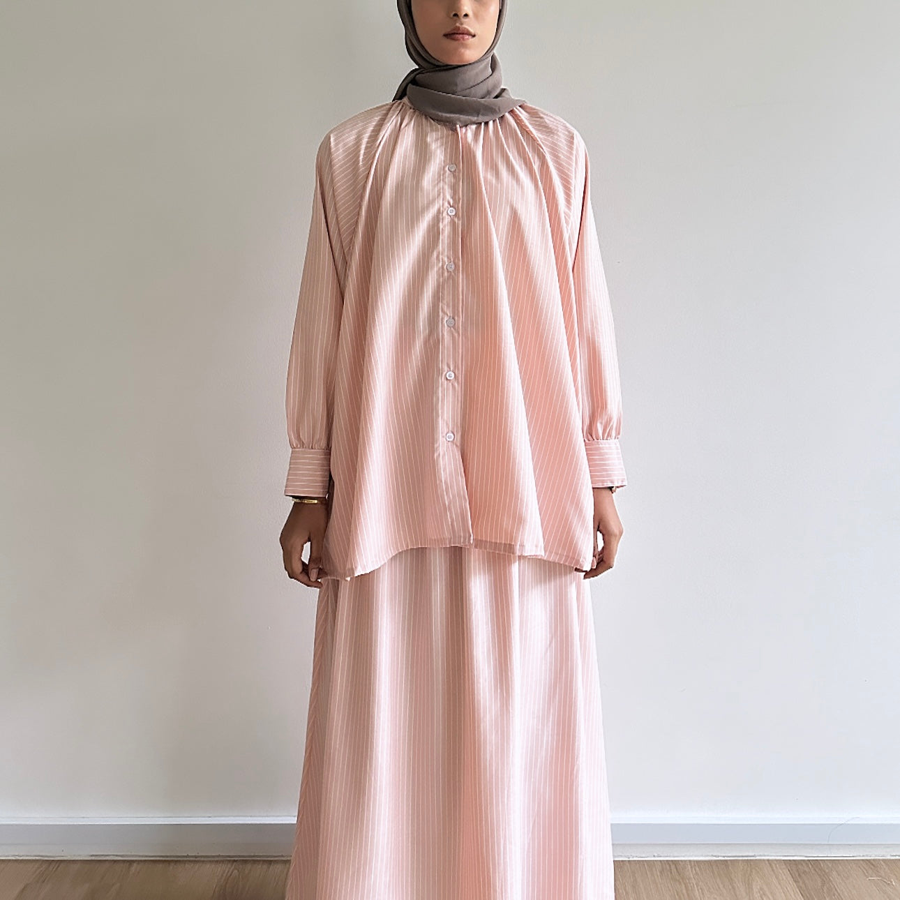 Clara stripe skirt set