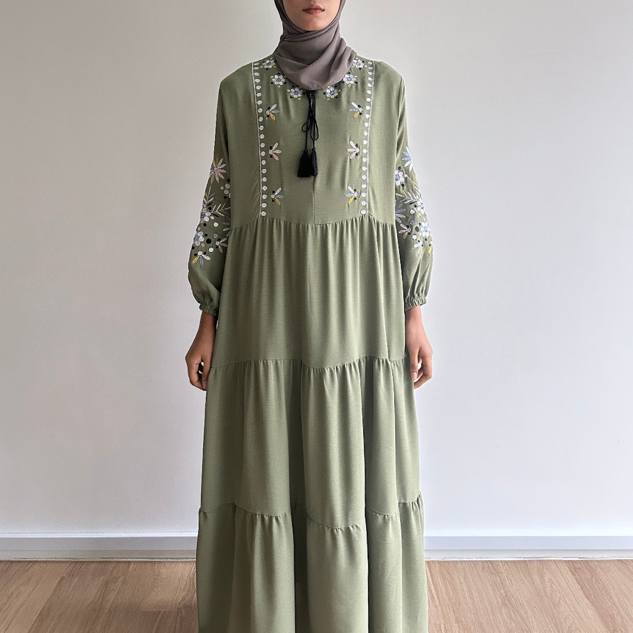 Julia floral embroidered dress