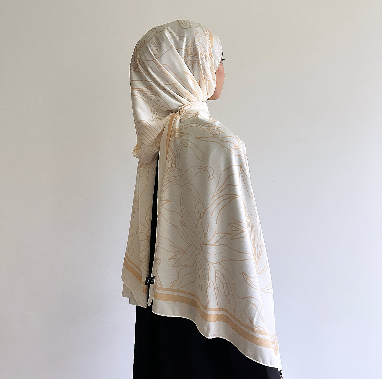Floral printed long shawl