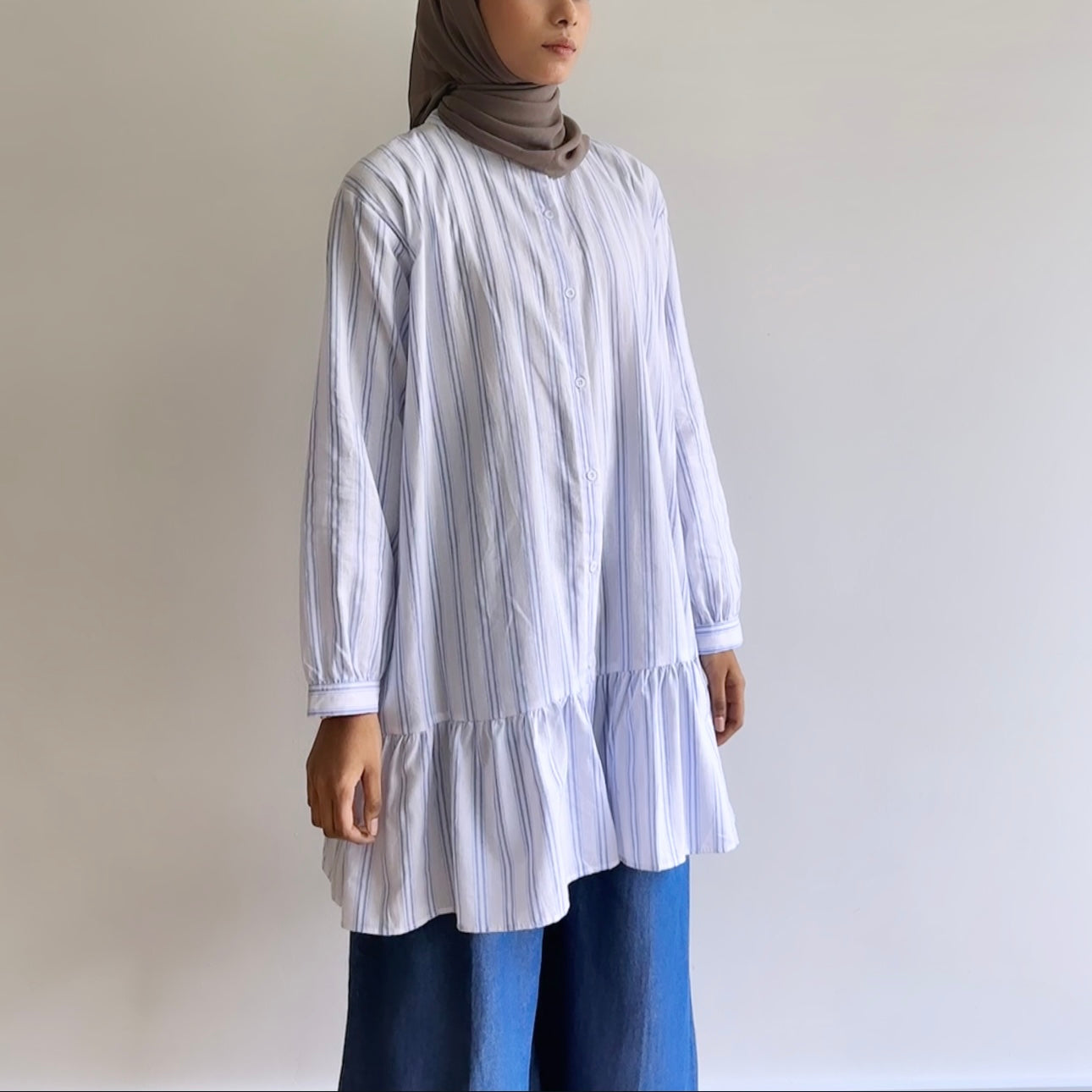 Selene stripe oversized blouse