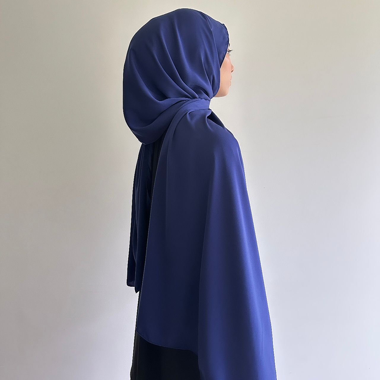 Matte satin silk long shawl