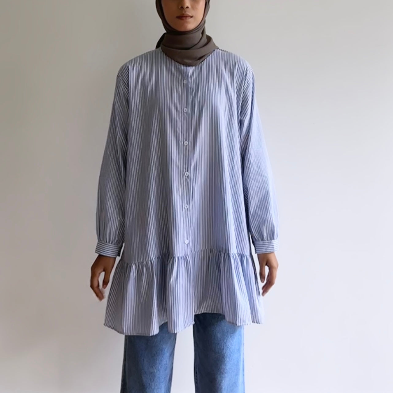 Selene stripe oversized blouse
