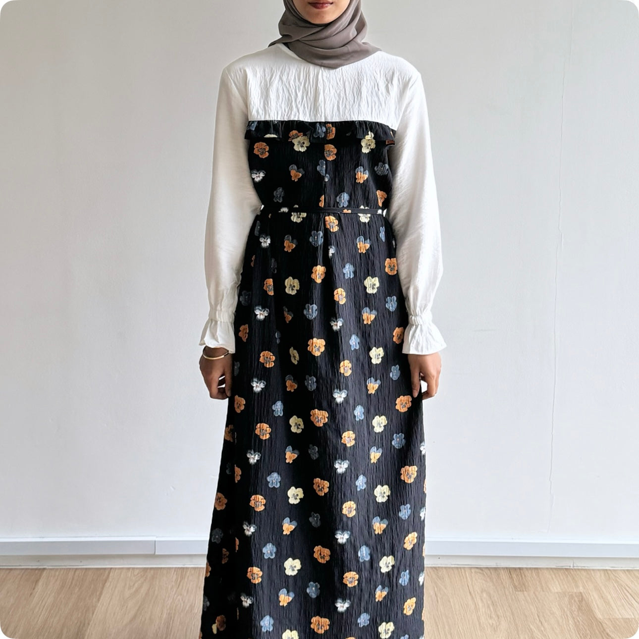 Estella ruffle floral dress