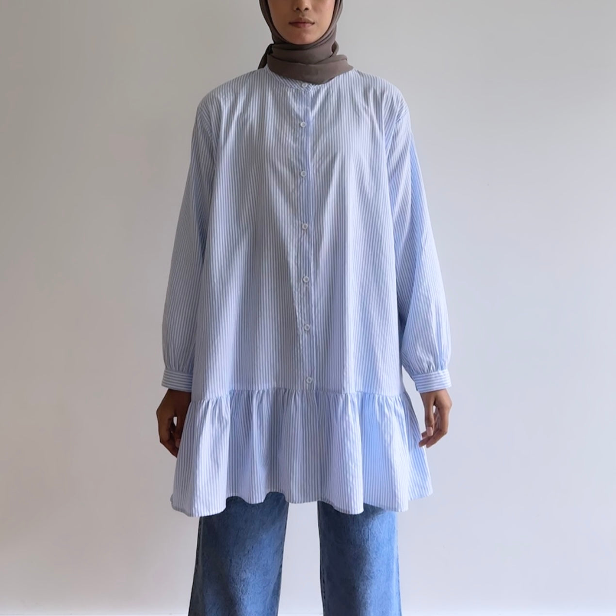 Selene stripe oversized blouse