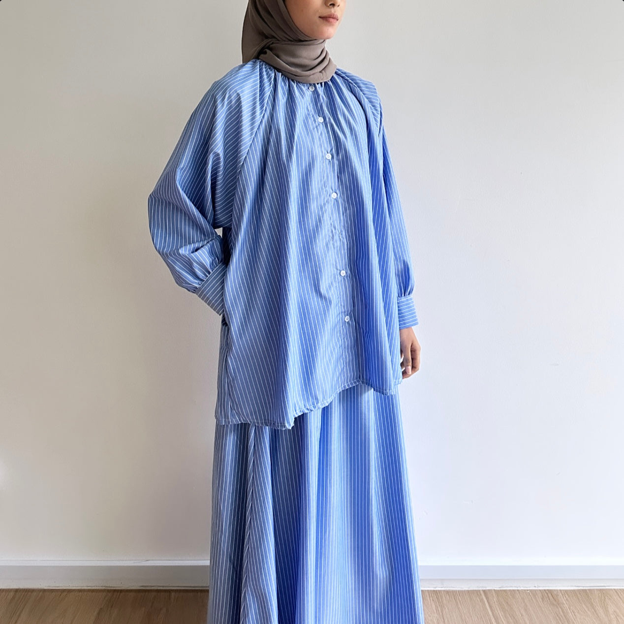 Clara stripe skirt set