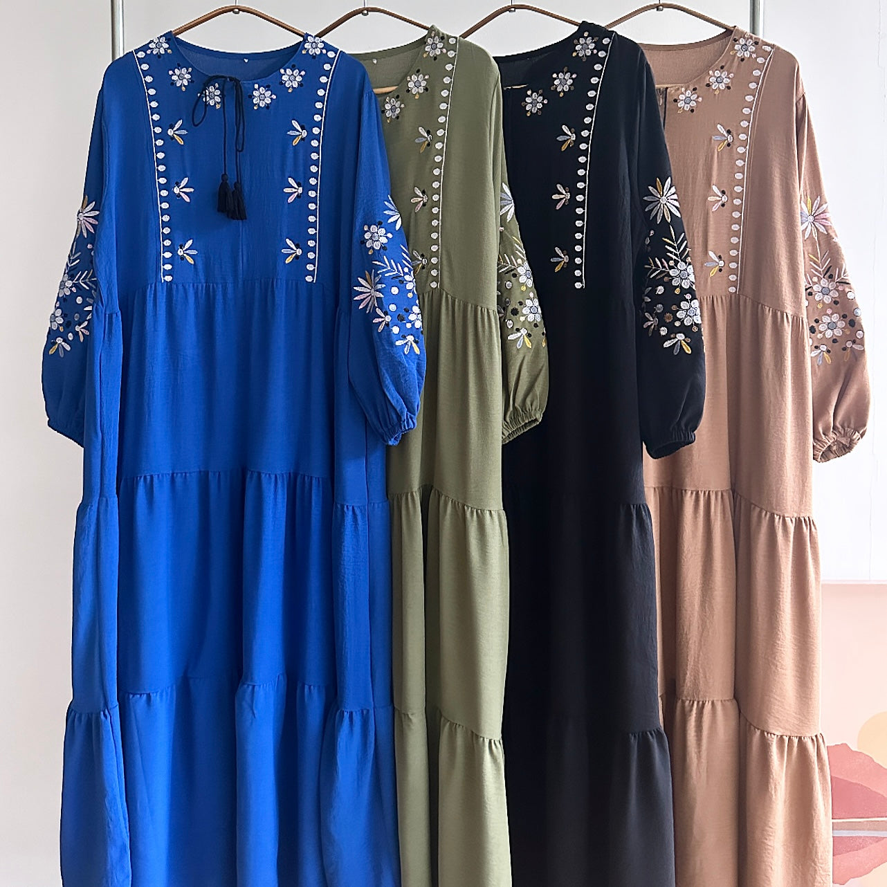 Julia floral embroidered dress