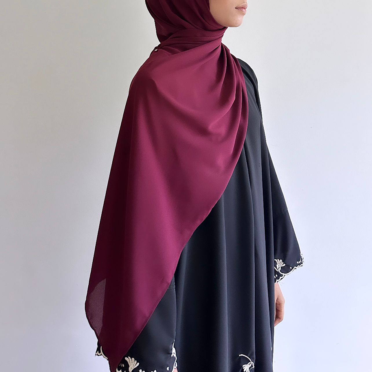 Basic chiffon shawl
