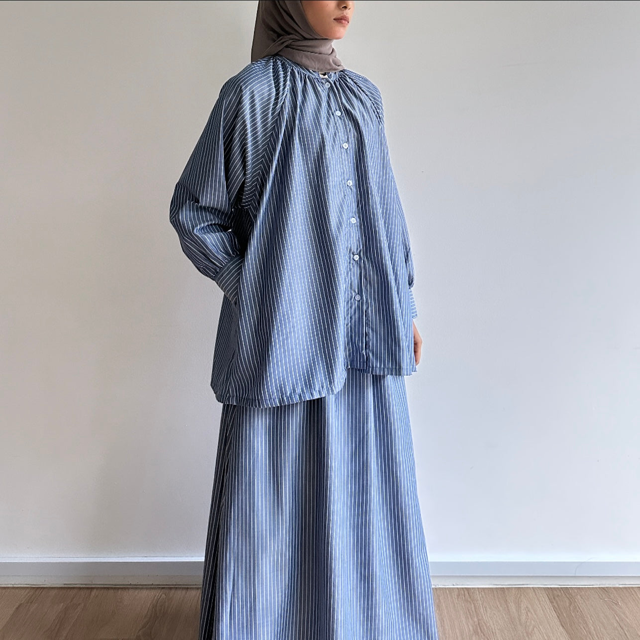 Clara stripe skirt set