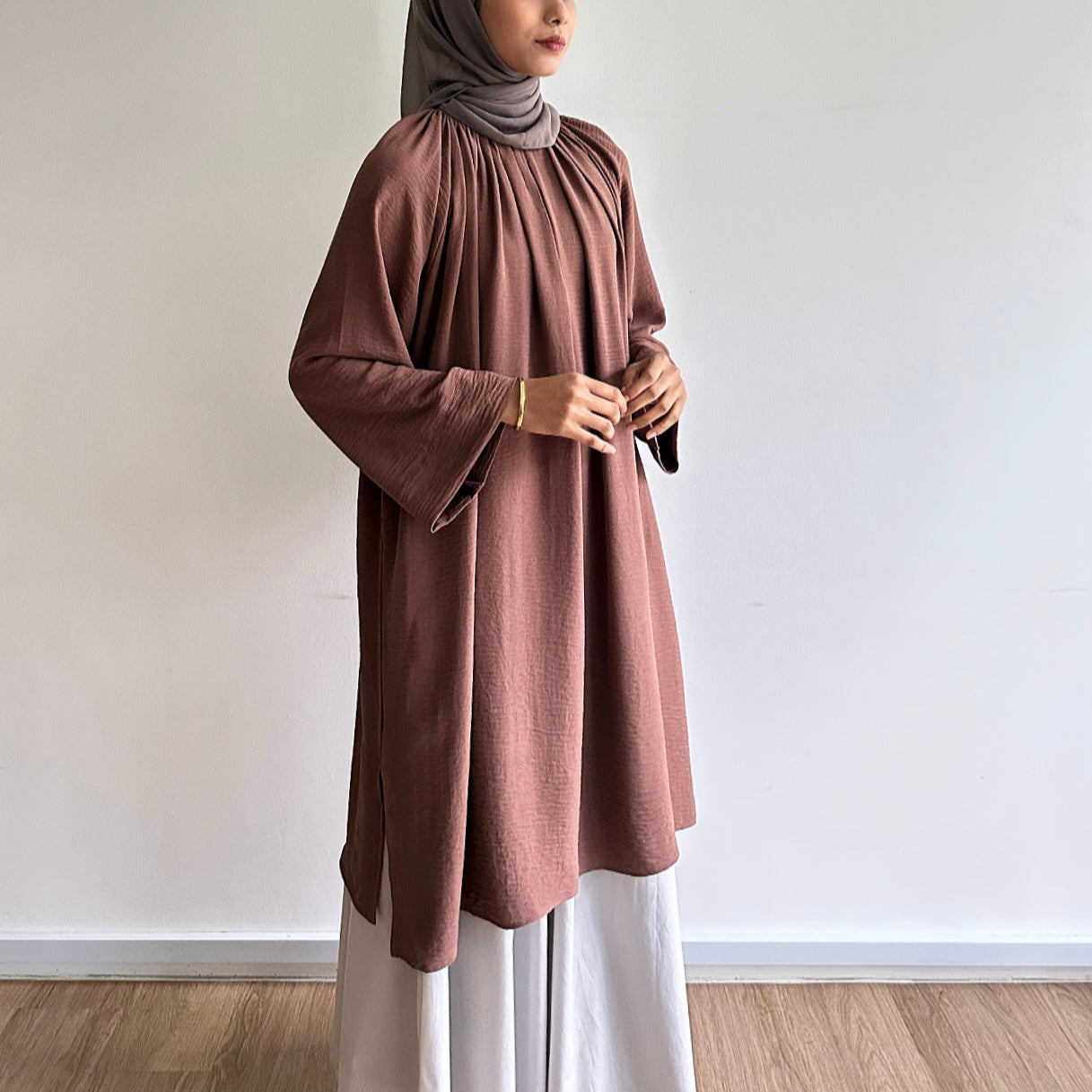 Mila basic raglan long tunic