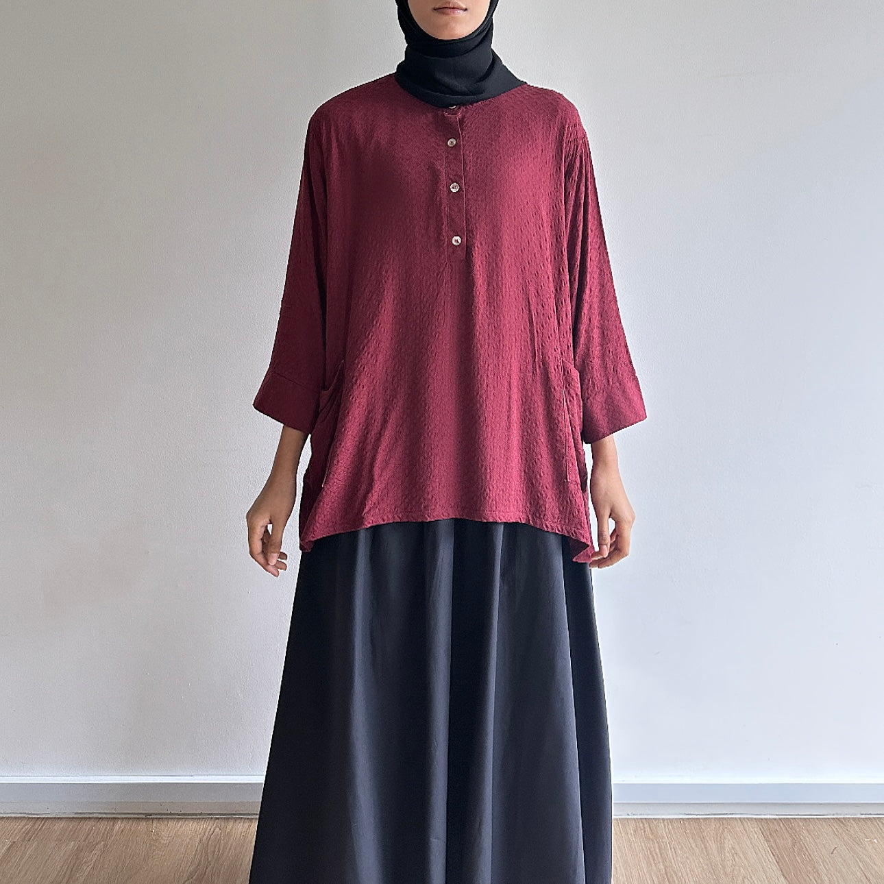 Wren button oversized blouse