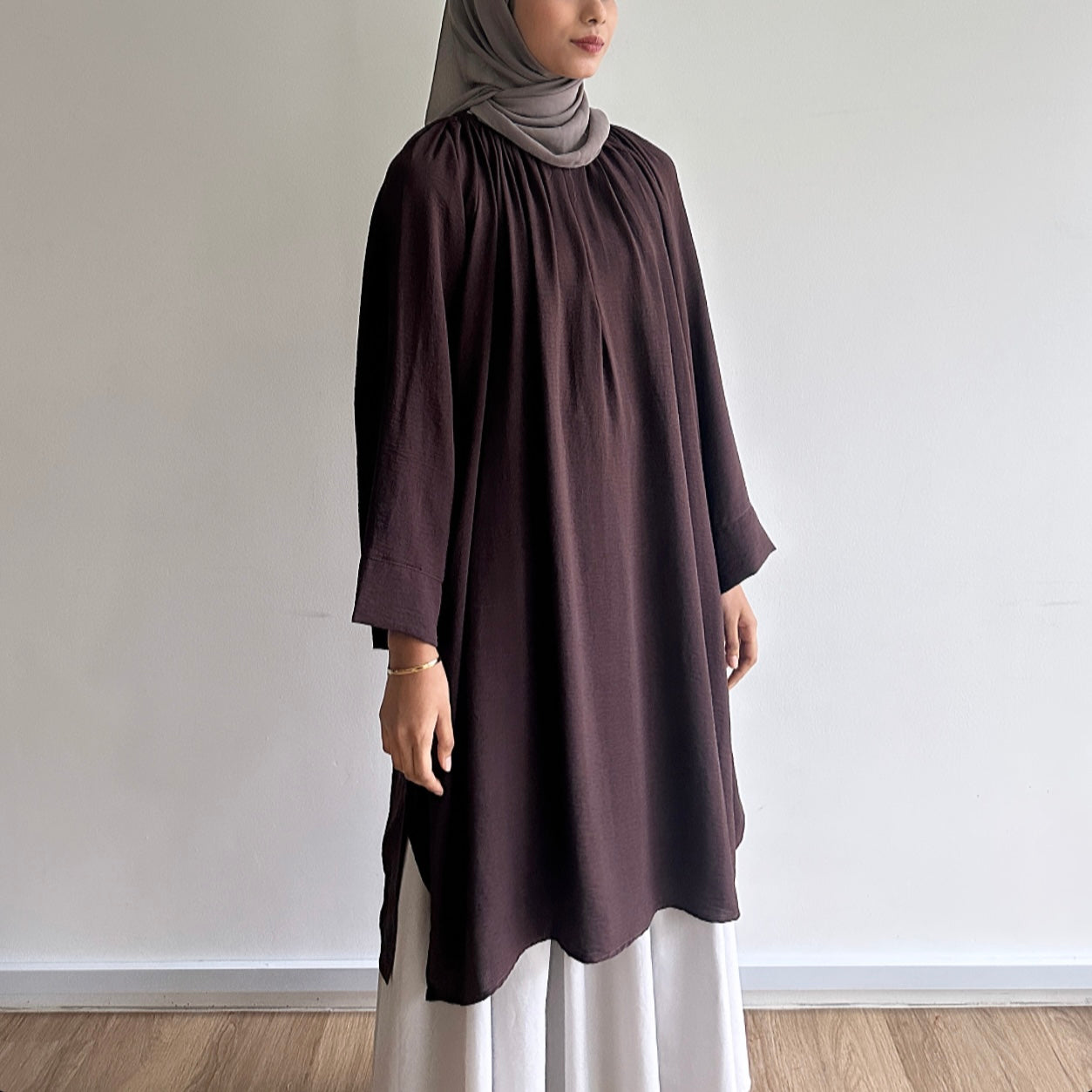 Mila basic raglan long tunic