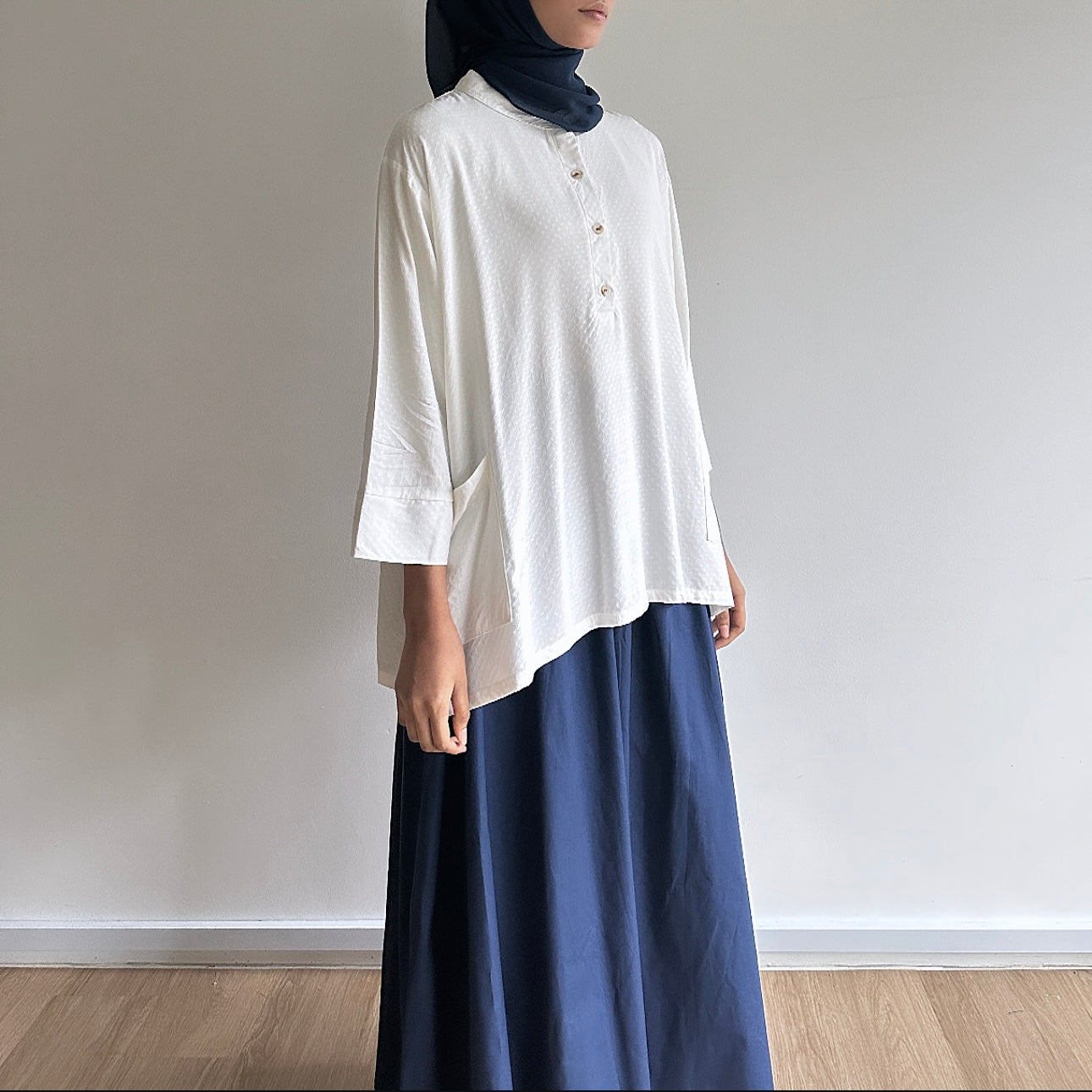 Wren button oversized blouse