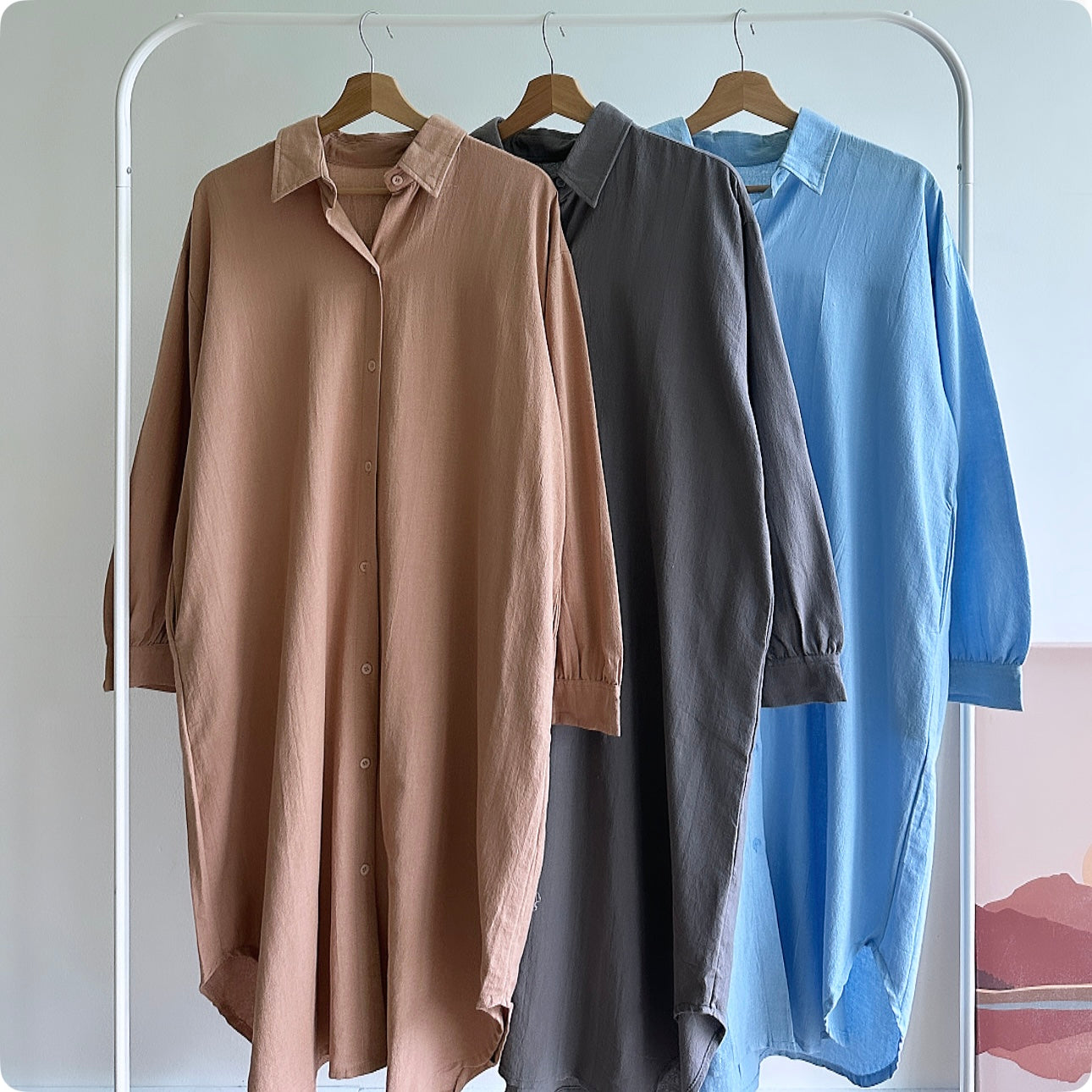 Zia oversized midi shirt