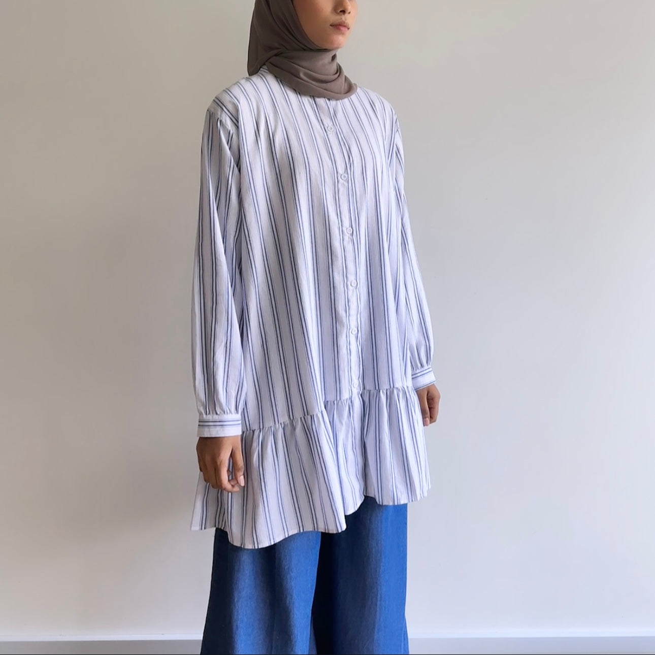 Selene stripe oversized blouse
