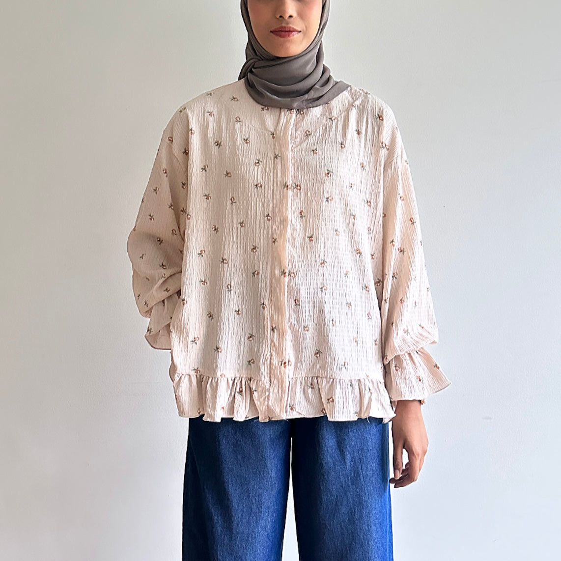 Gwen floral ruffle blouse