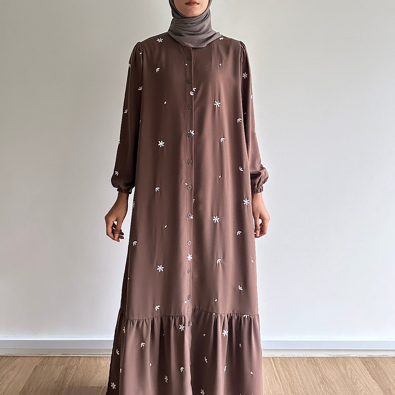 Maia floral embroidered dress