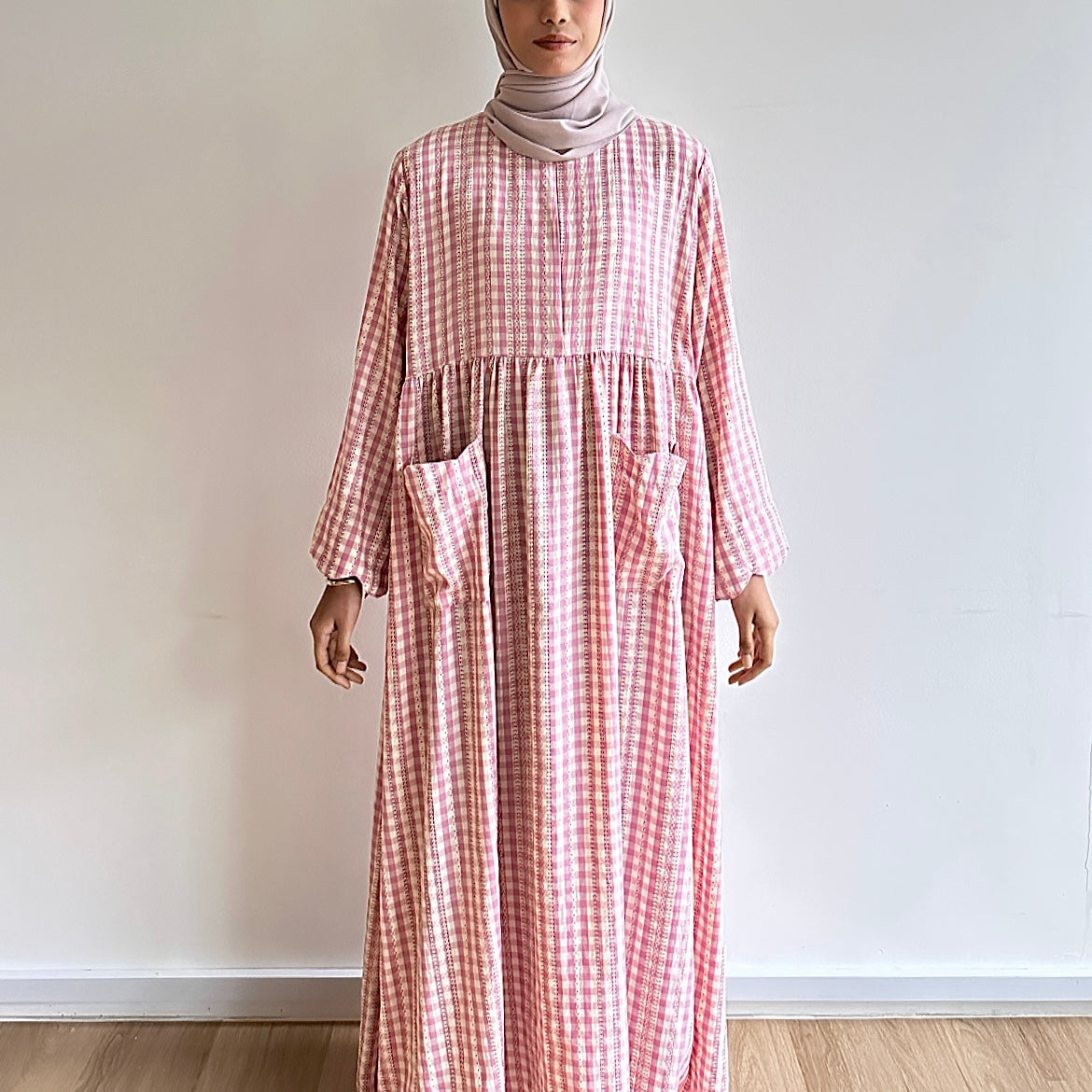 Caryn gingham maxi dress