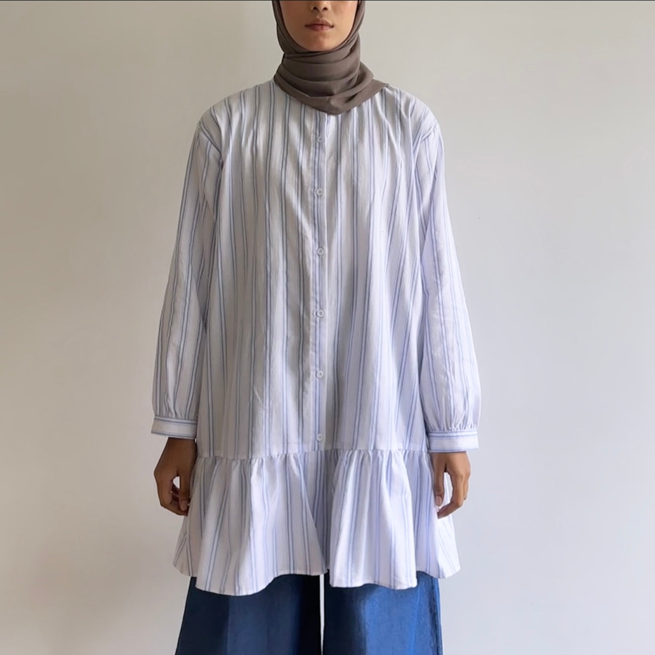 Selene stripe oversized blouse