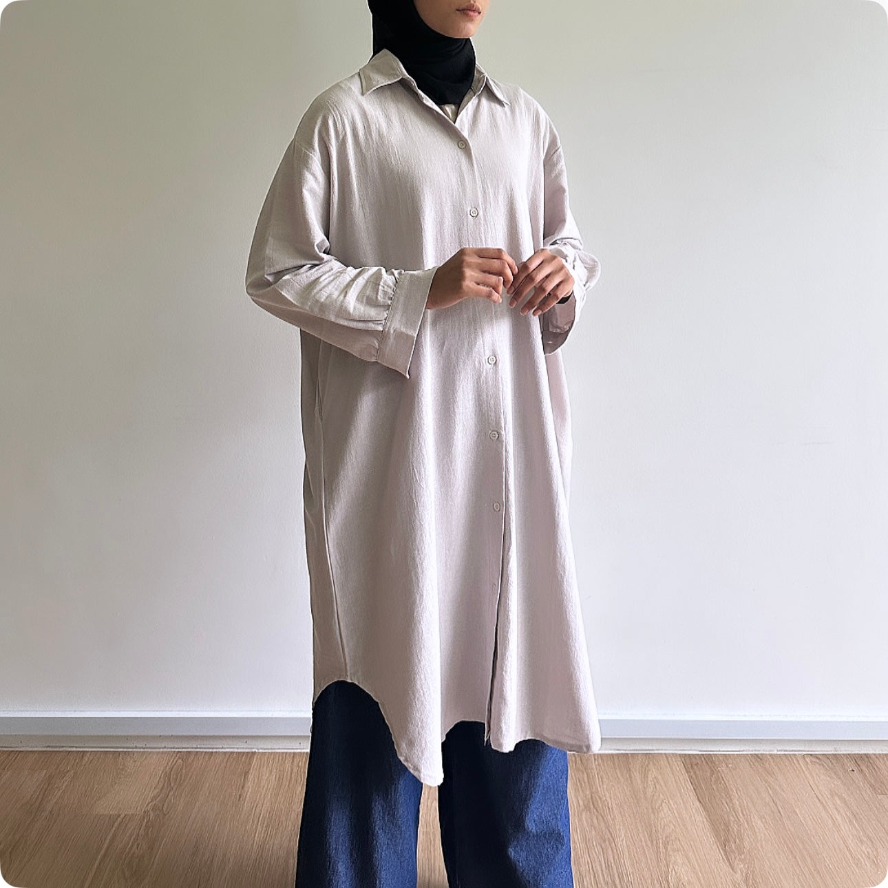 Zia oversized midi shirt